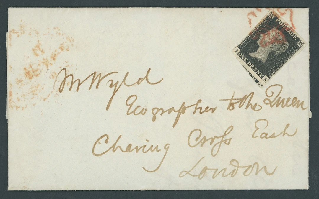 Great Britain 1840 One Penny Black Plate 1b IA, small to huge margins