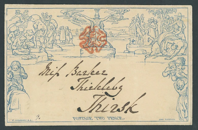 Great Britain 1840 Mulready Two Pence Lettersheet a94; 1840 (9 Aug.)