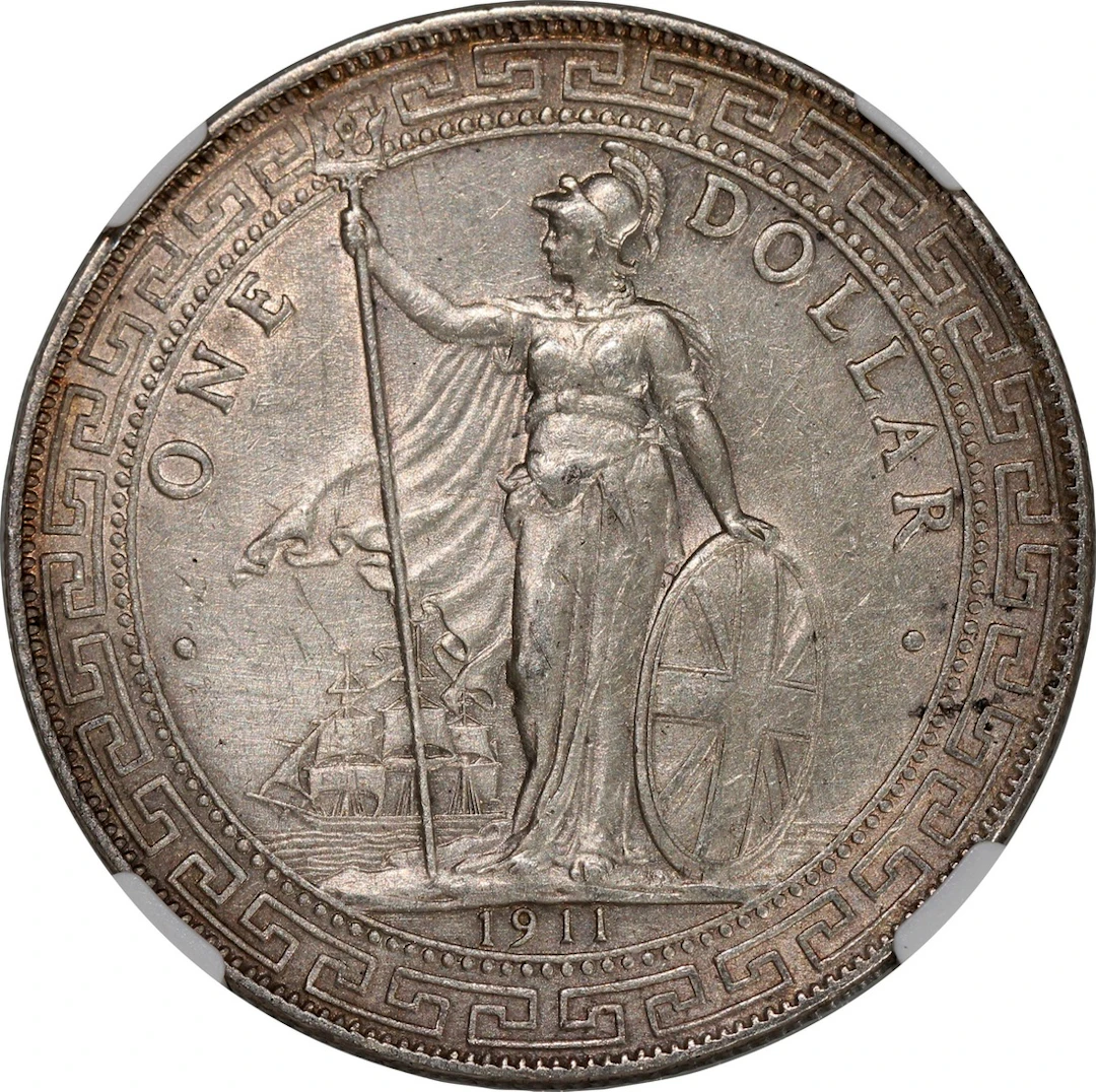 Great Britain, Trade Dollar, [NGC AU Details] 1911B