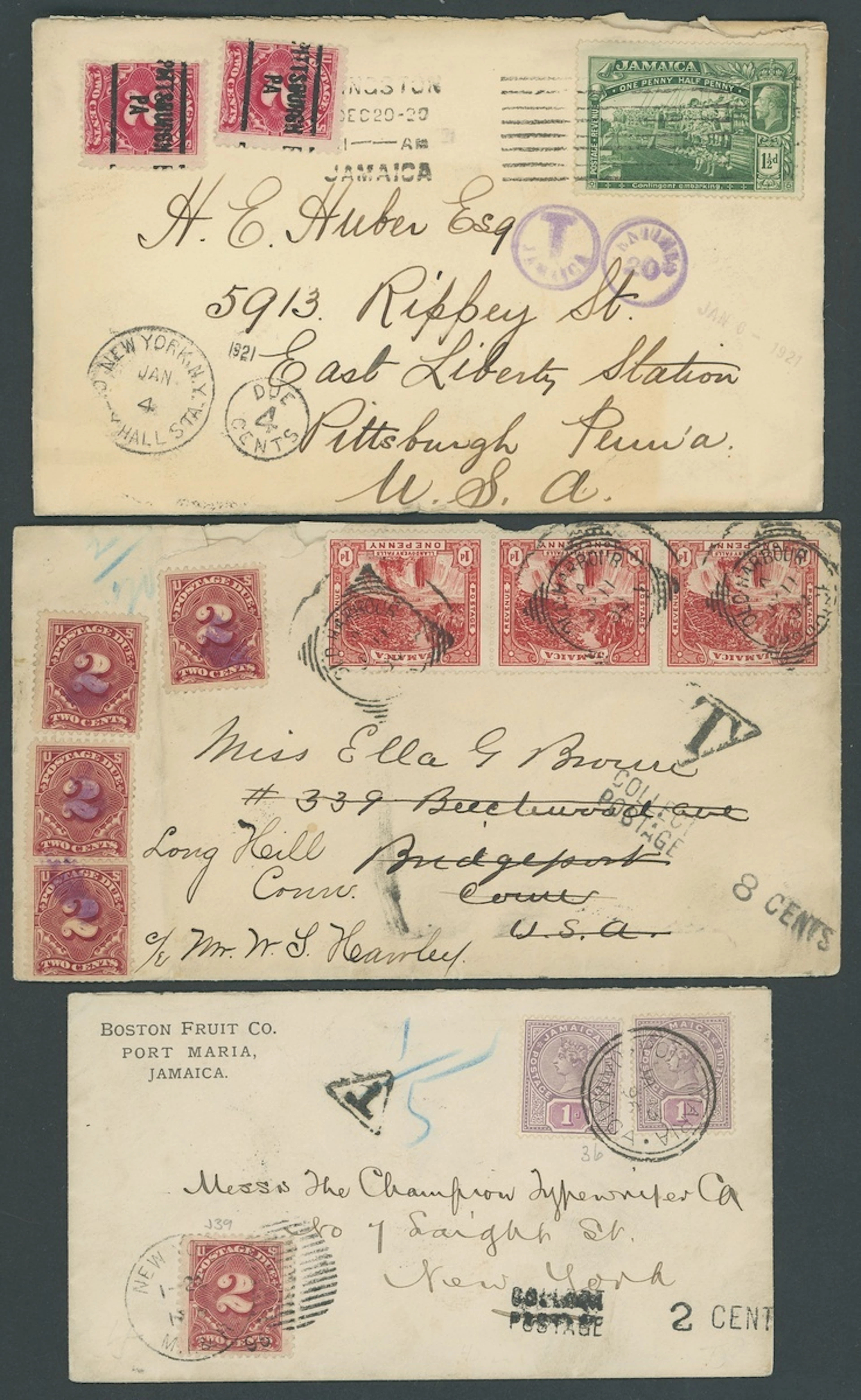 Jamaica Covers and Cancellations Ranges A group of mainly King George