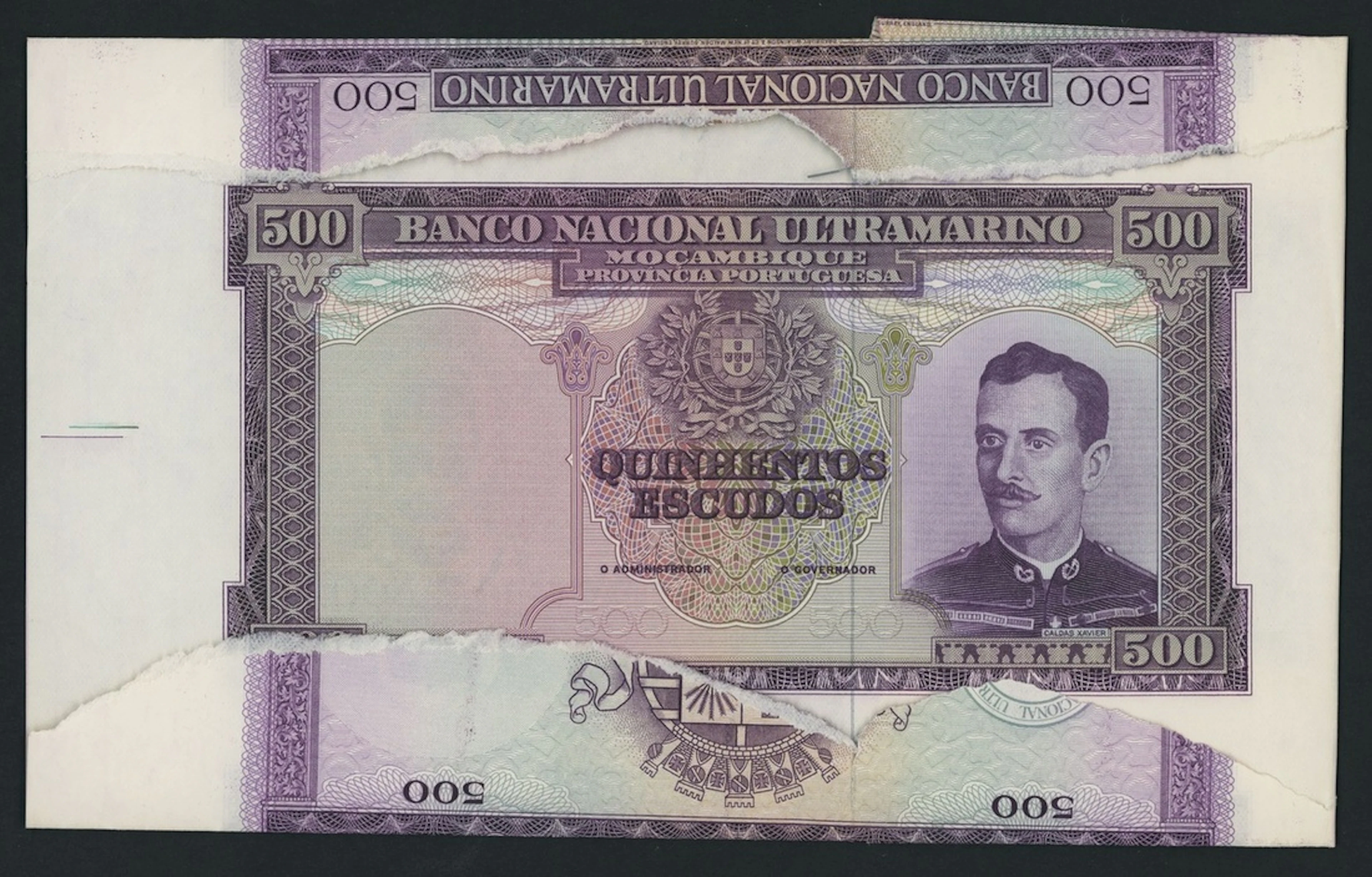 Banco Nacional Ultramarino, Mozambique, proof for 500 Escudos, ND