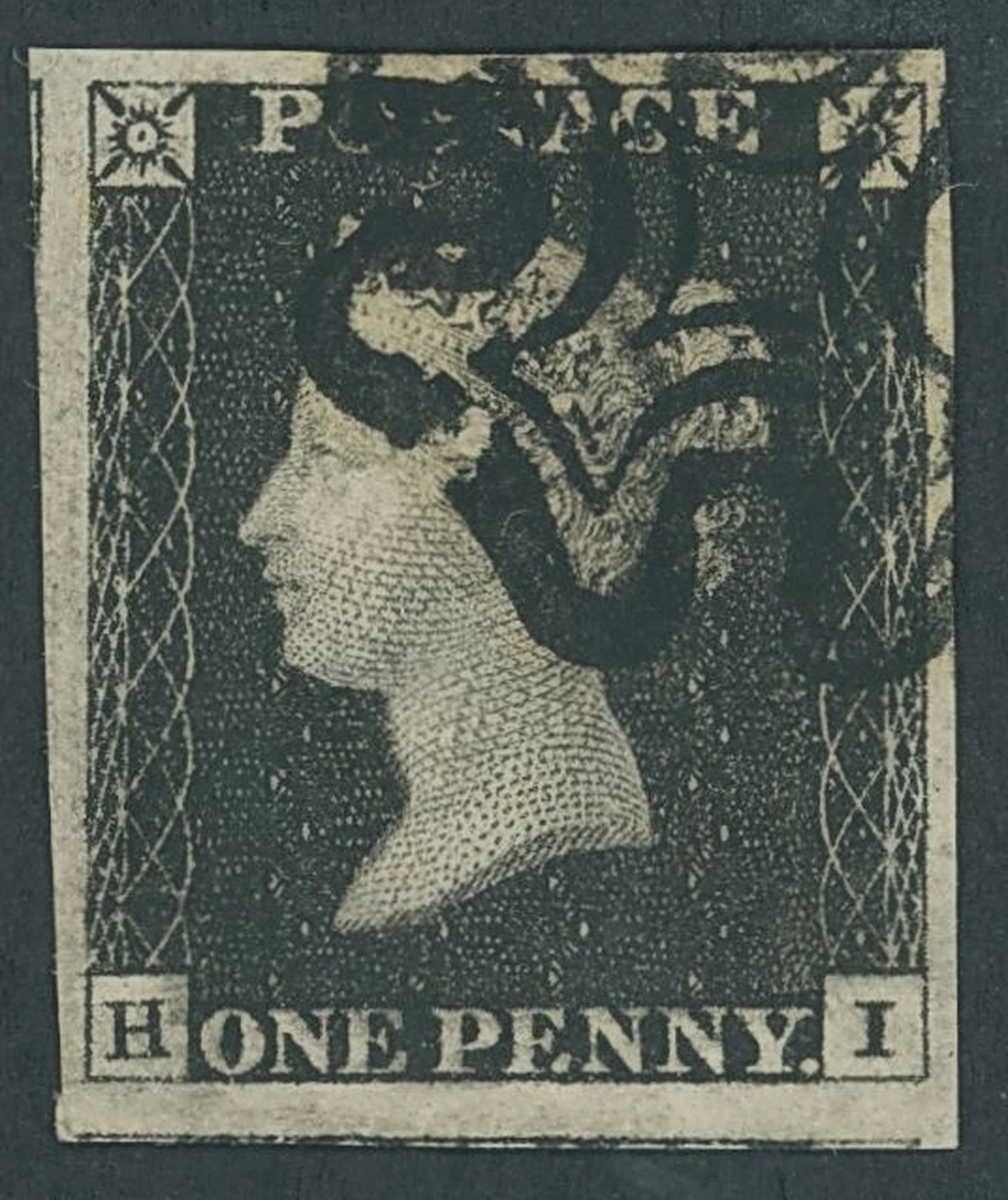 Great Britain 1840 One Penny Black Plate 2 HI, intense black shade