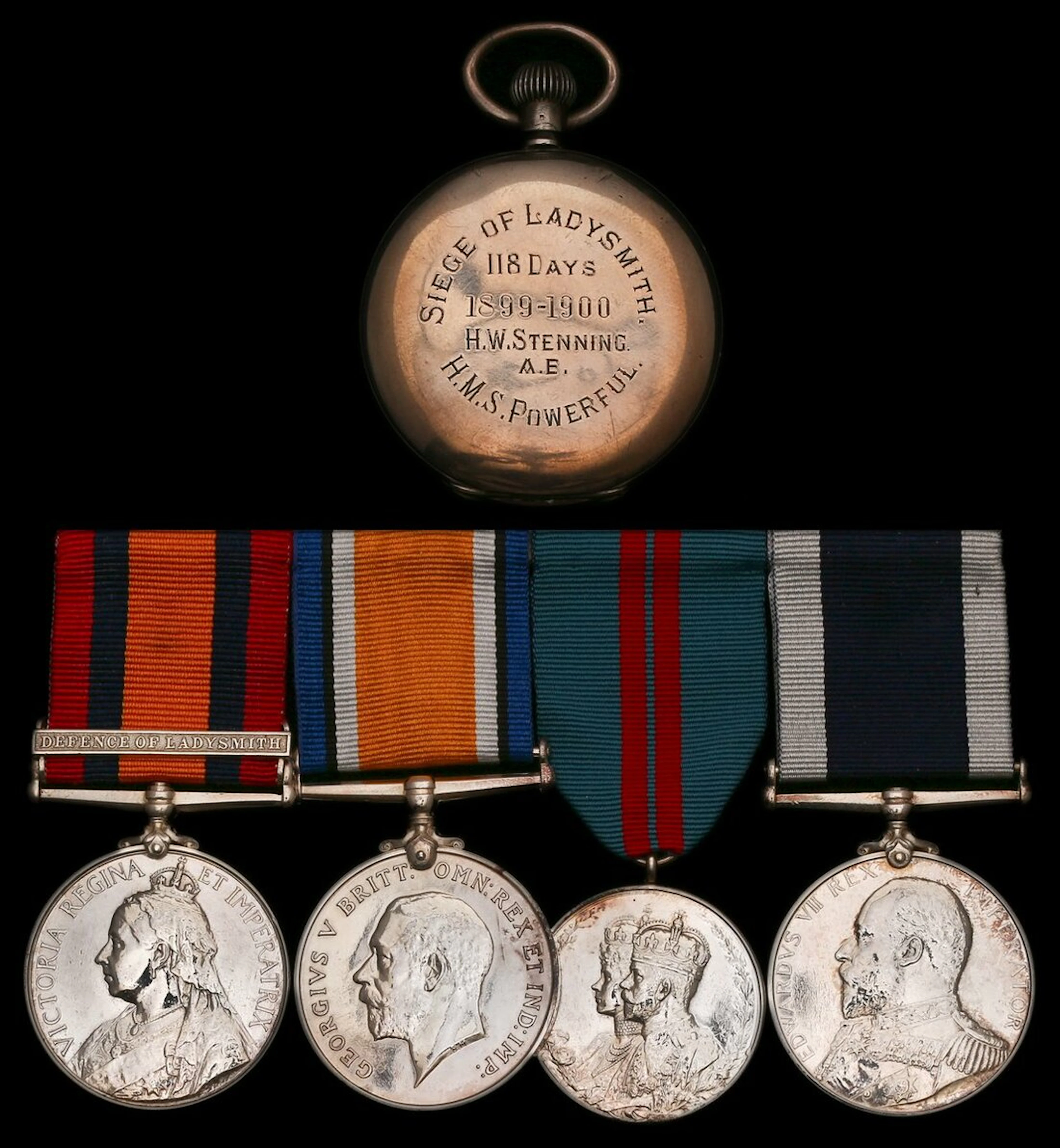 Four: Petty Officer H. W. Stenning, Royal Navy, one of H.M.S. Powerful's
