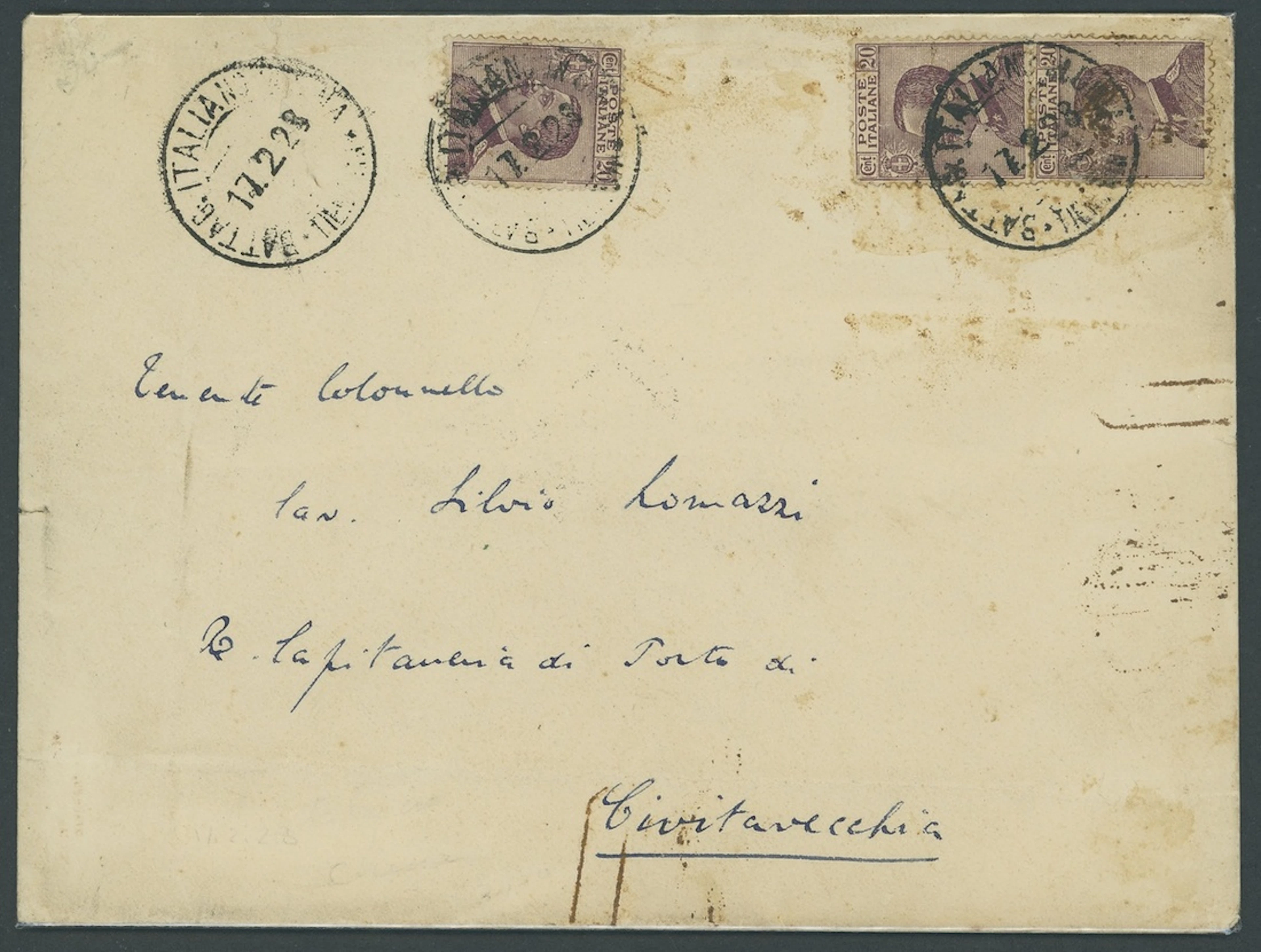 Foreign Post Offices Italian Post Office 1925-43 The Black Battalion