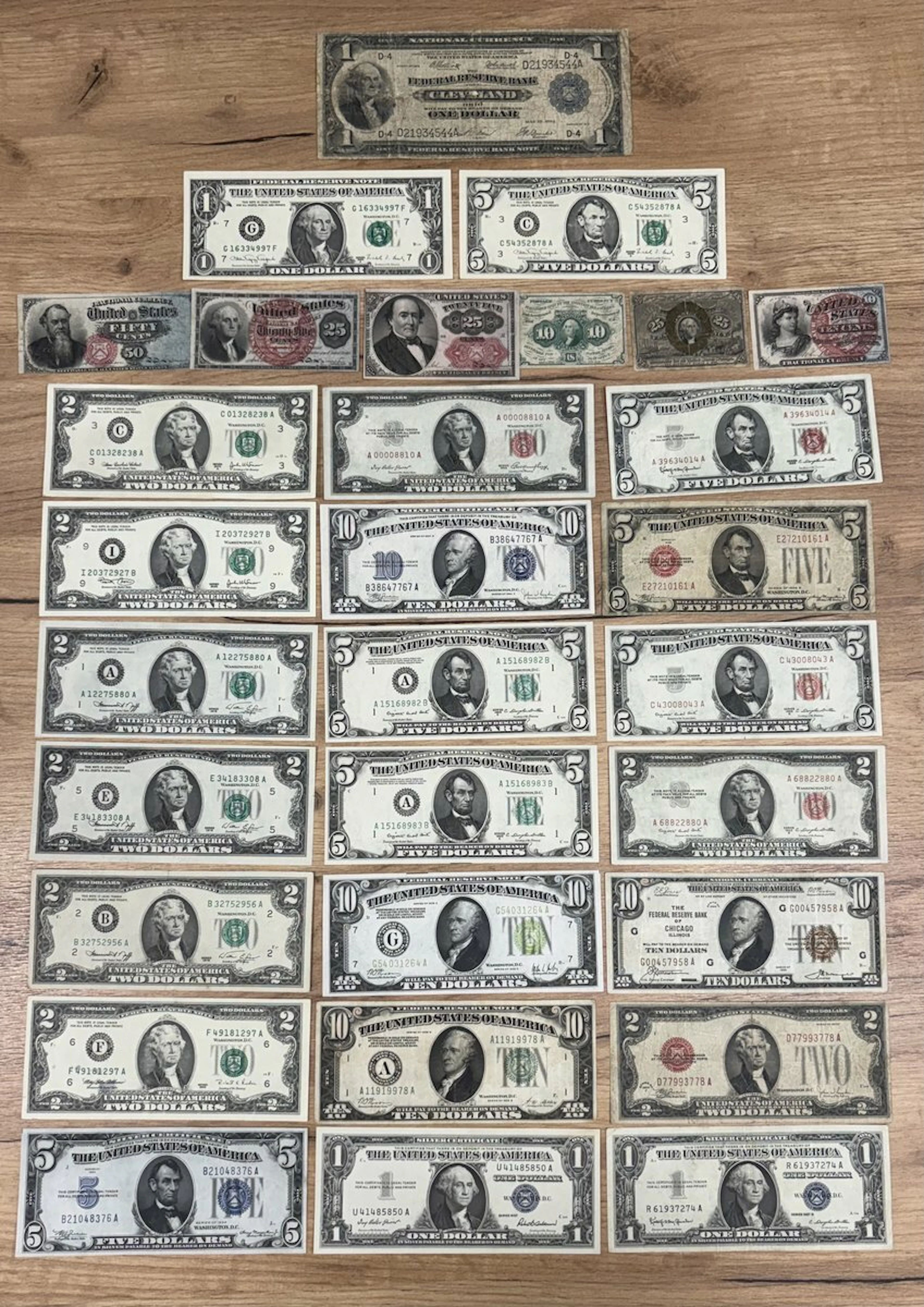 USA group, [30 notes] 10 Cents, 25 Cents, 50 Cents, $1, $2, $5, $10