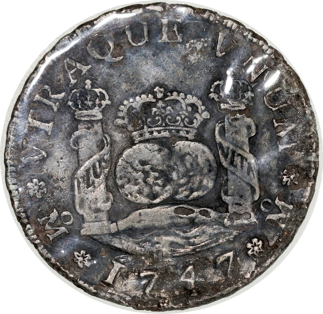Mexico, silver 4 reales, 1747Mo MF, Philip V type