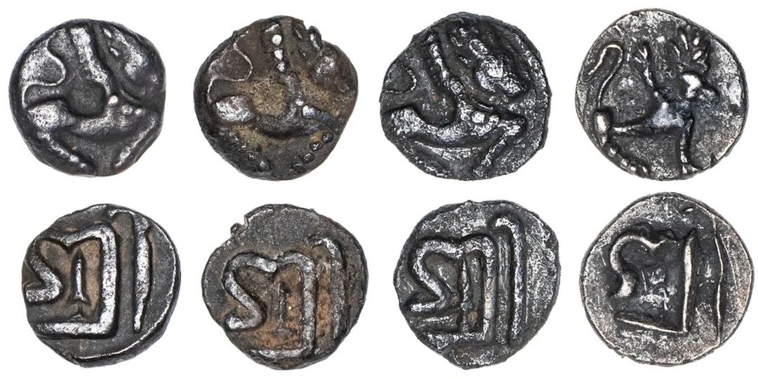 Nepal, Medieval, Anonymous, Silver Dam (4), undated, Obv. legend Śrī