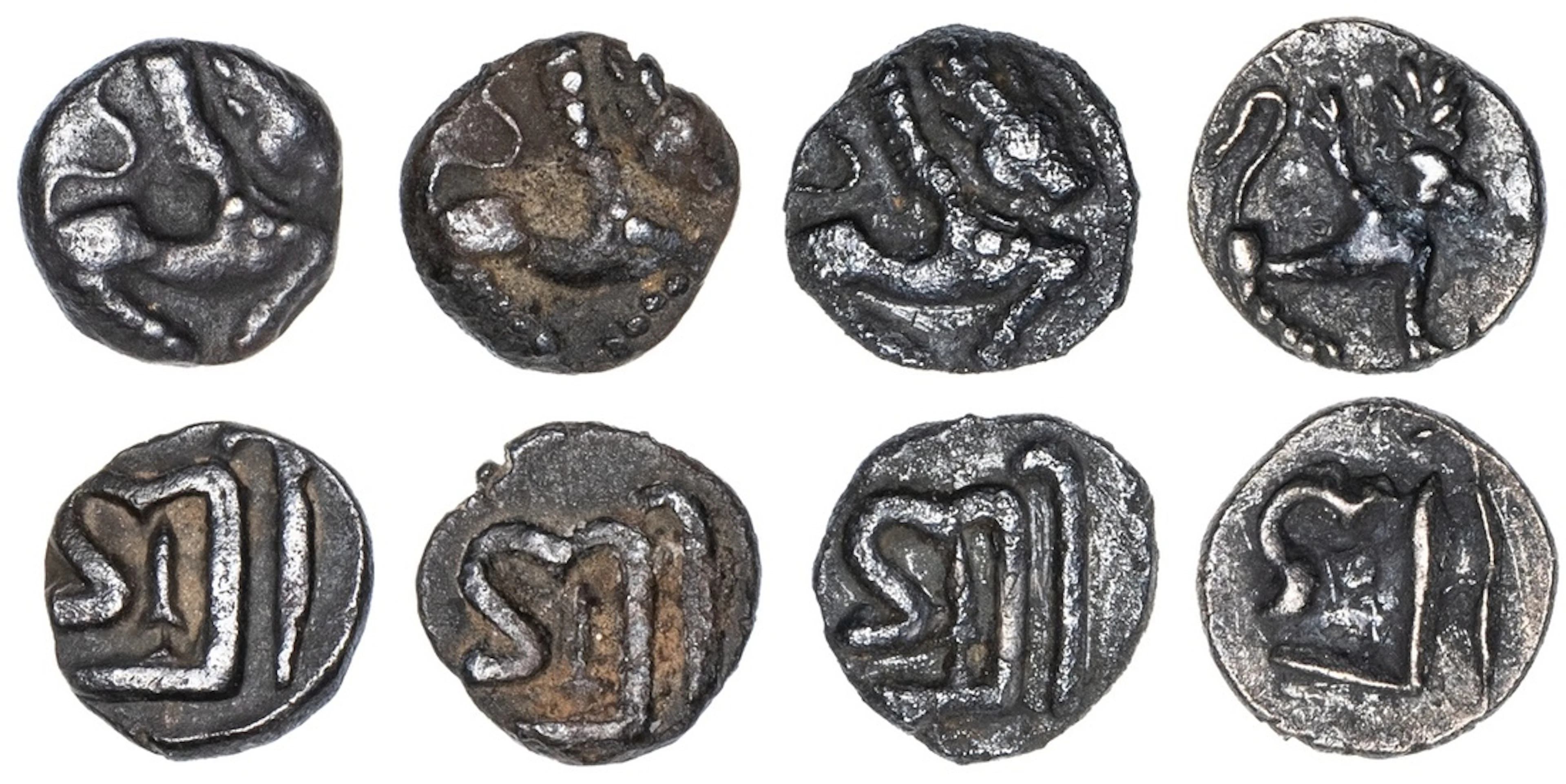 Nepal, Medieval, Anonymous, Silver Dam (4), undated, Obv. legend Śrī