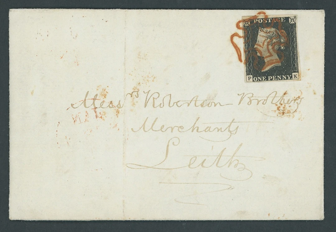 Great Britain 1840 One Penny Black Plate 2 PK, good to large margins