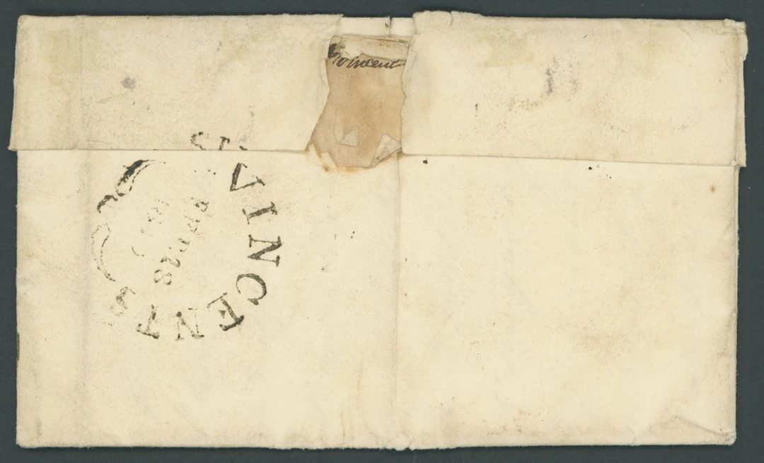 St. Vincent Early Letters and Handstamps Fleuron Datestamp, Jaffe
