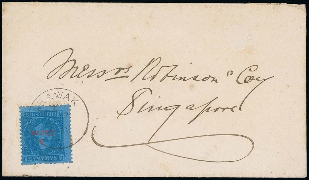Sarawak 1899 Provisional Surcharges Covers 1899 (7 Sept.) Robinson