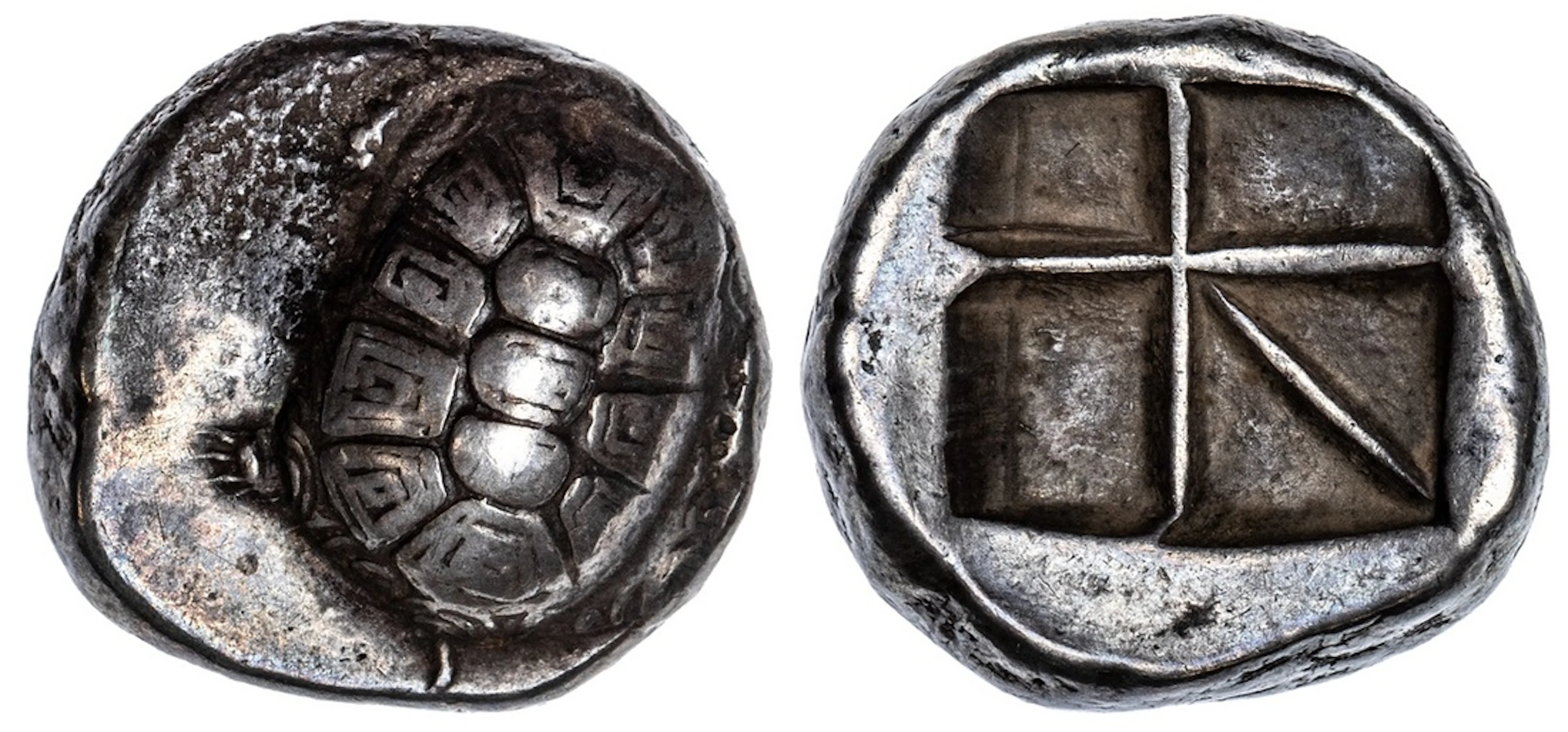 Islands off Attica, Aegina, AR Stater, struck c. 457-431 BC, 'Land