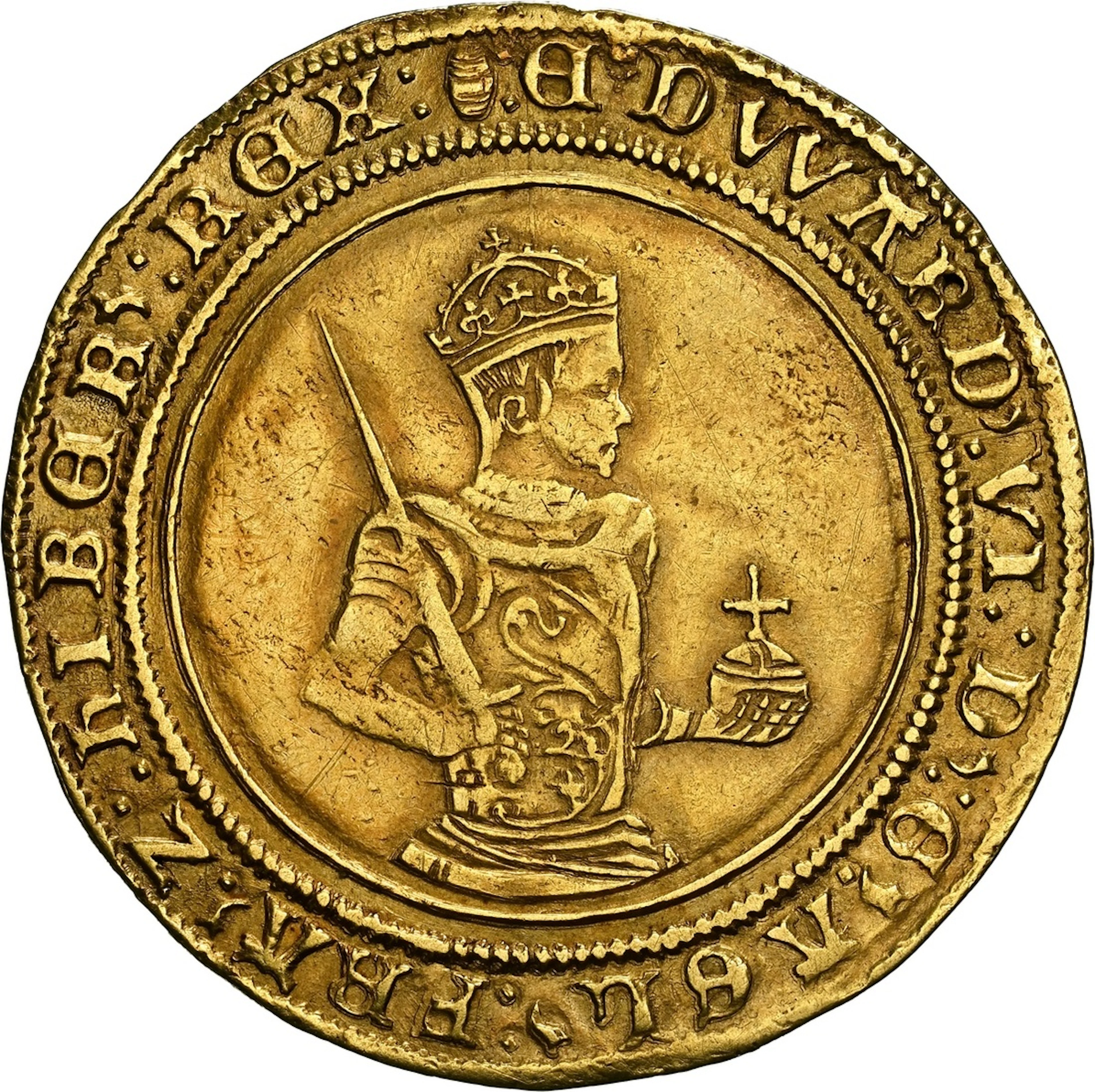 NGC AU | Edward VI (1547-1553), Third Period, Crown Gold, Sovereign