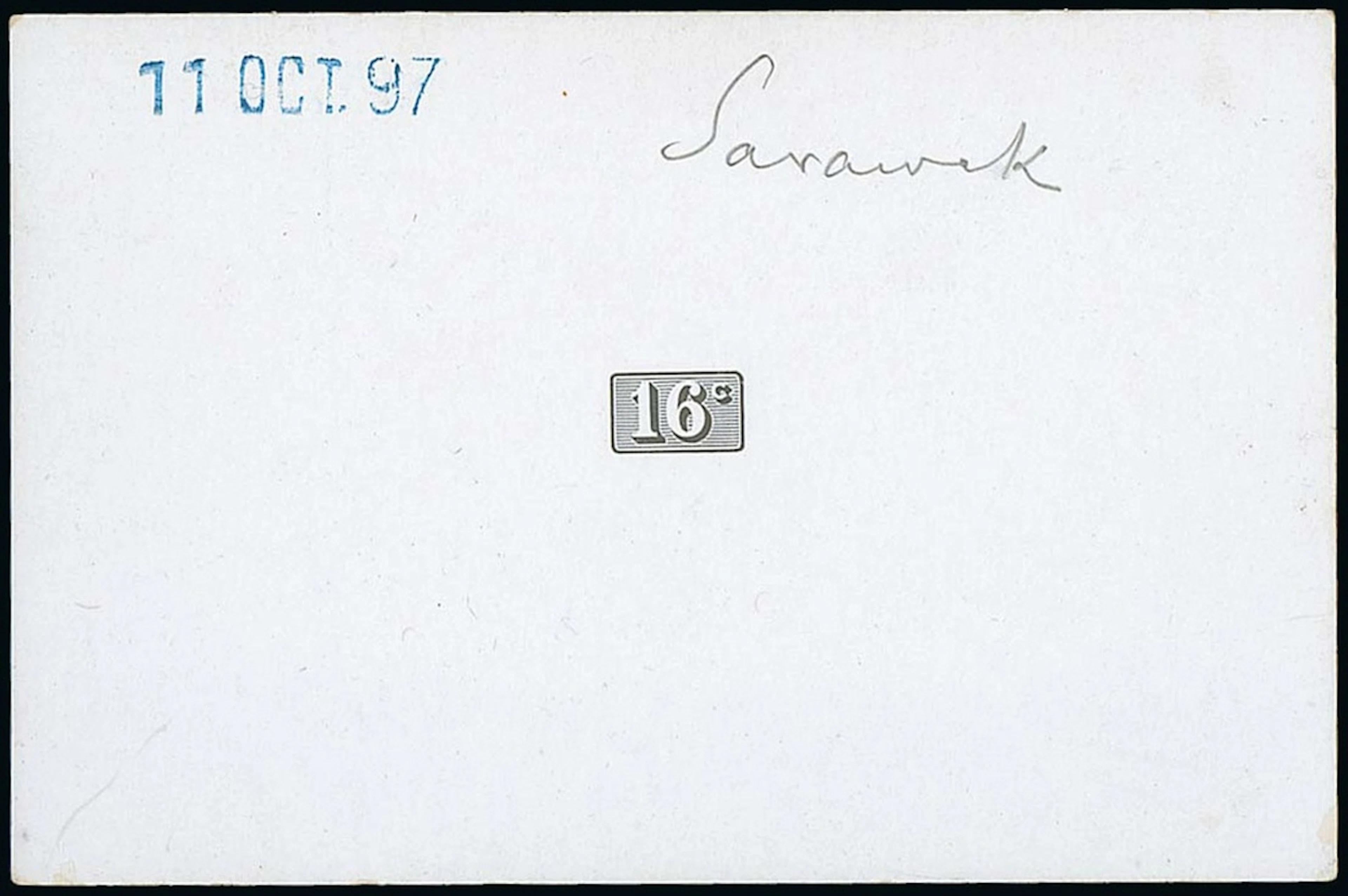 Sarawak 1888-97 "postage & revenue" Issue Die Proofs 16c. value tablet
