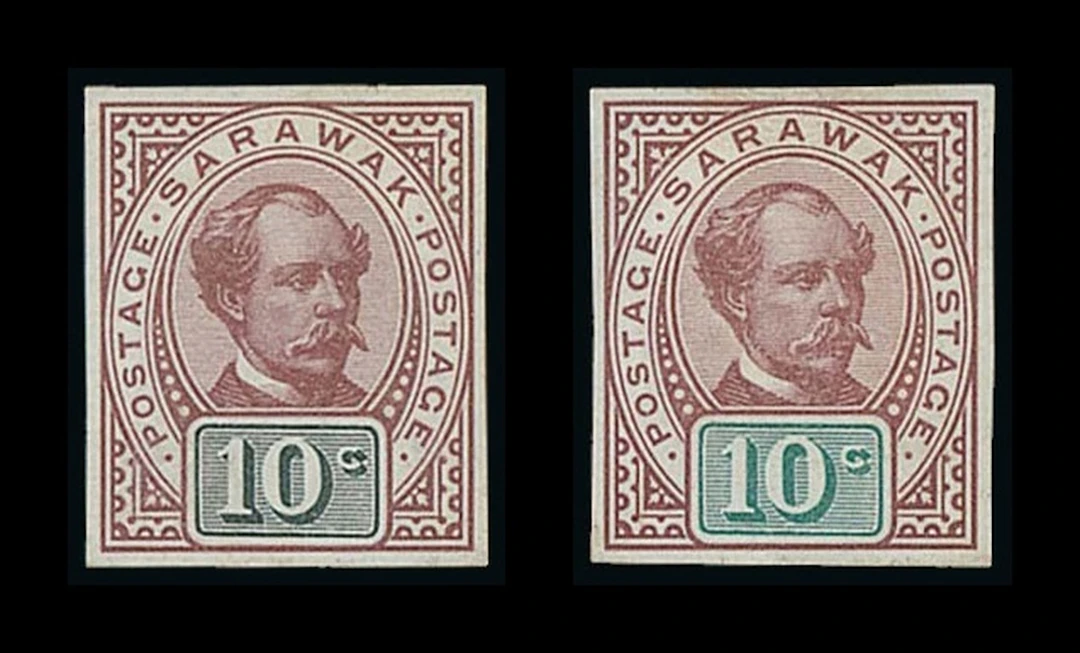 Sarawak 1899-1908 "postage postage" Issue Imperforate Colour Trials