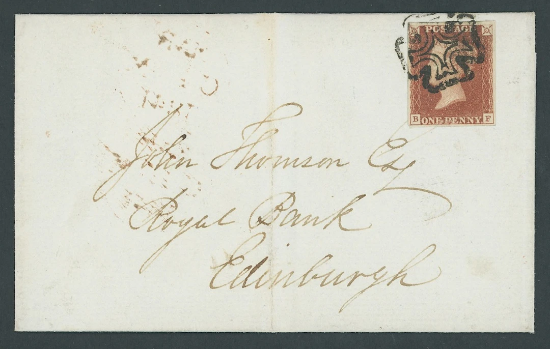 Great Britain 1841-53 One Penny Red-Brown "Black" Plates Plate 5:
