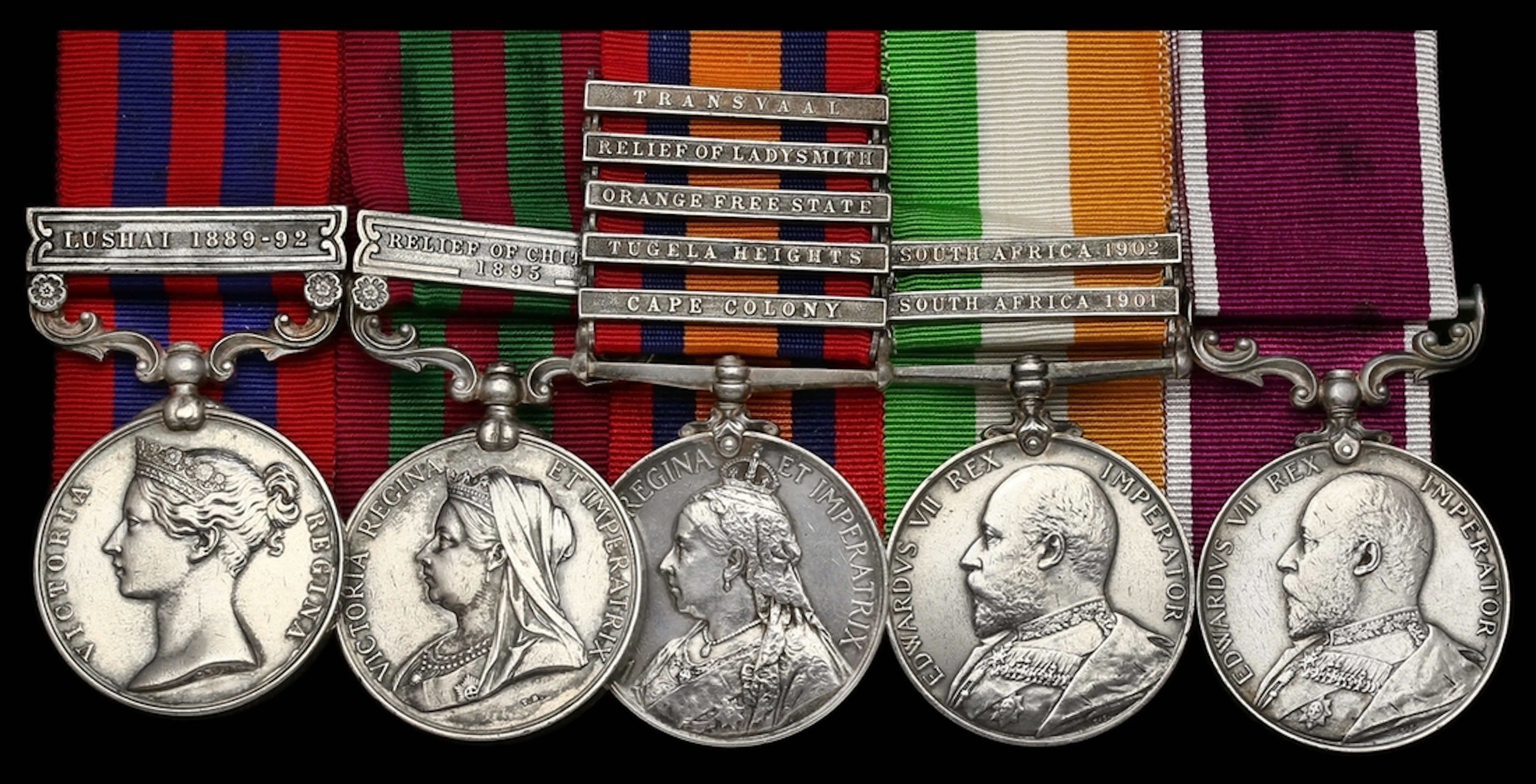 Family group: The campaign group of five awarded to Colour-Sergeant