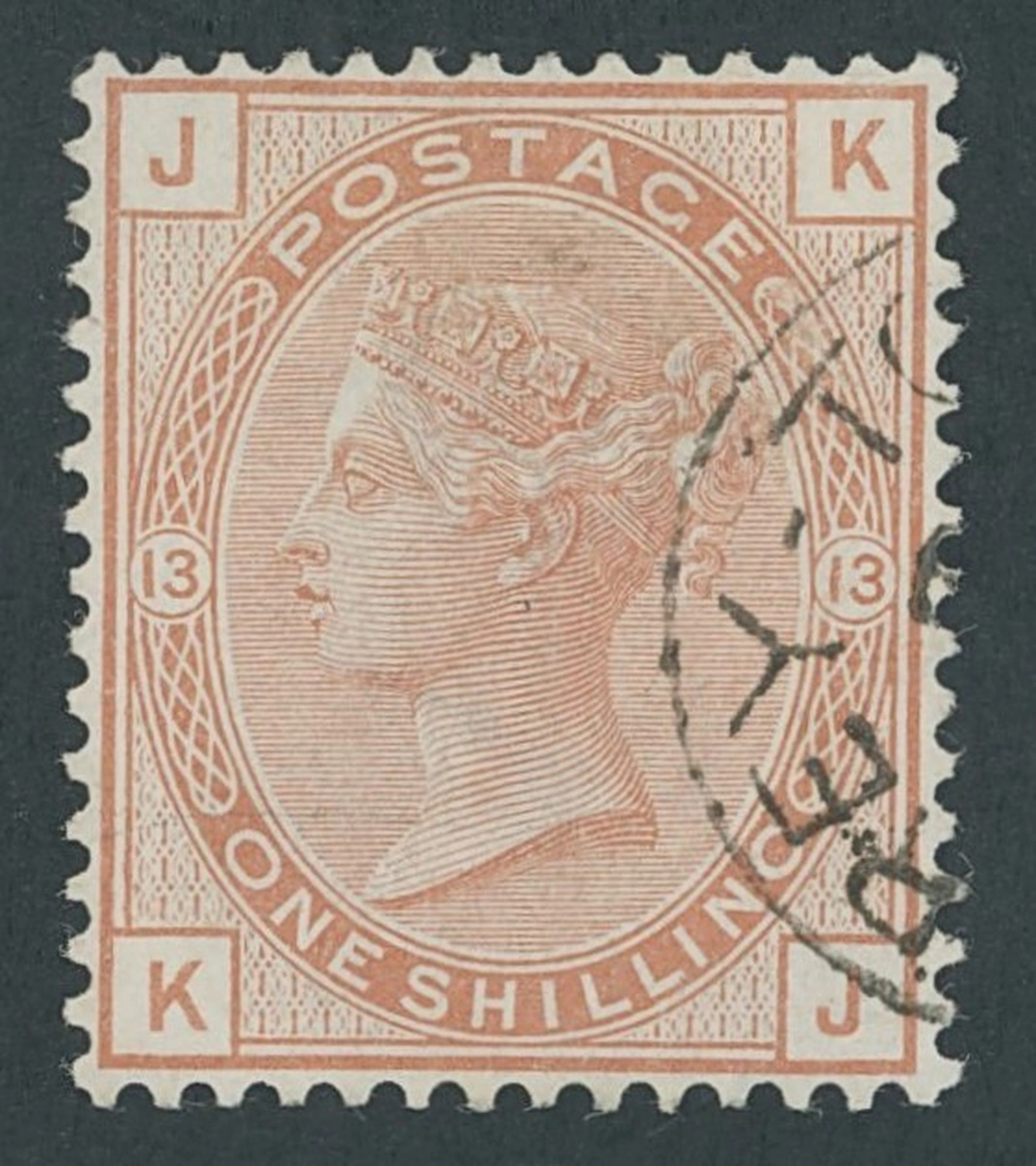 Great Britain 1873-80 Watermark Spray of Rose