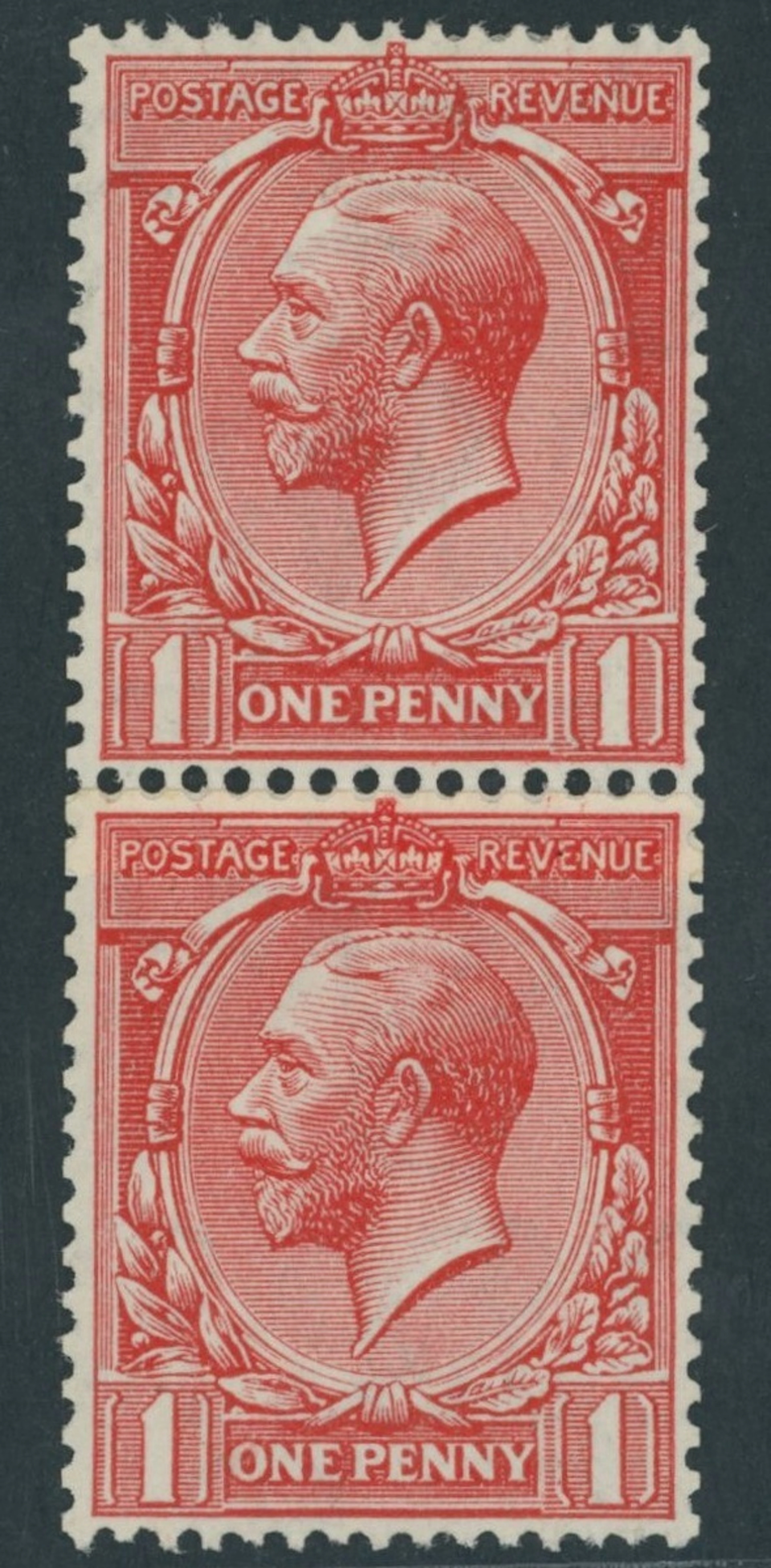 Great Britain King George V 1913, Watermark Multiple Cypher 1d. scarlet