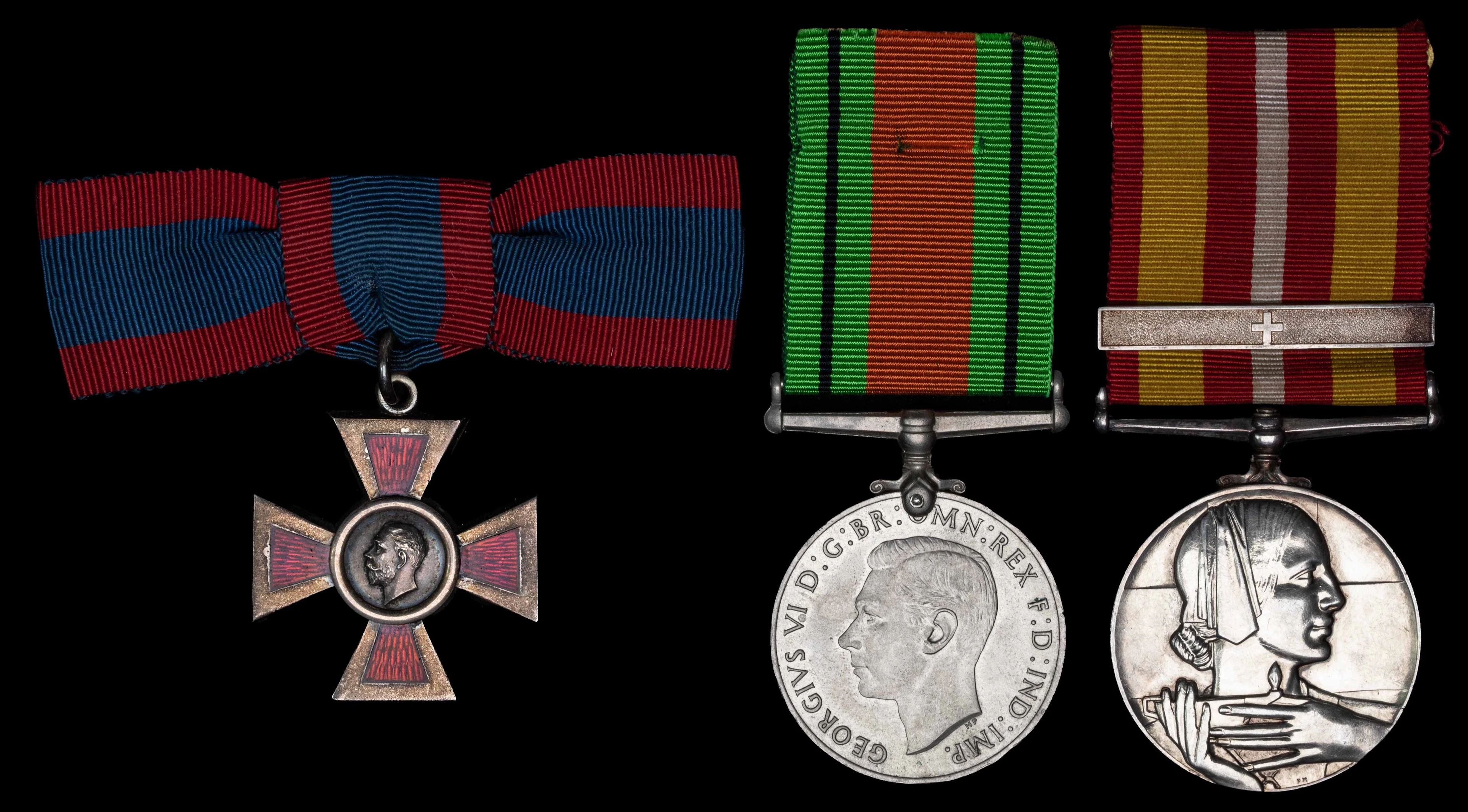 A 1917 A.R.R.C. group of three awarded to Assistant Commandant J.