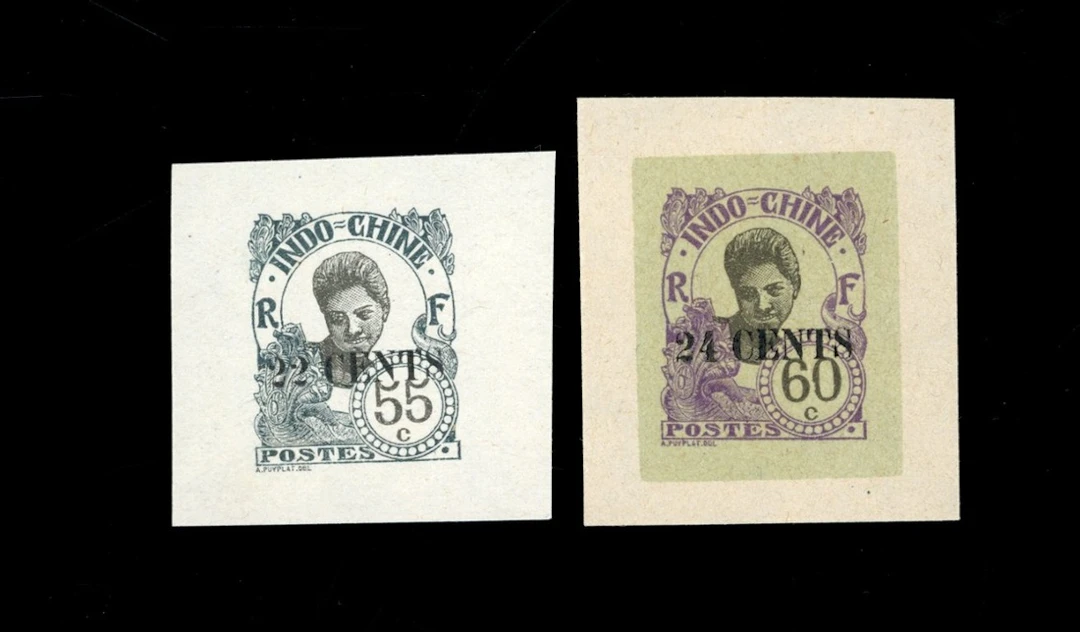 Indo-China French Indo-Chinese Post Office 1919 Native Women overprinted issue