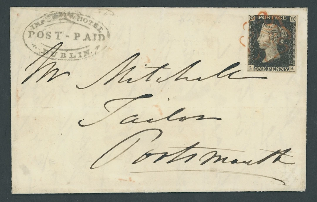 Great Britain 1840 One Penny Black Plate 4 LH