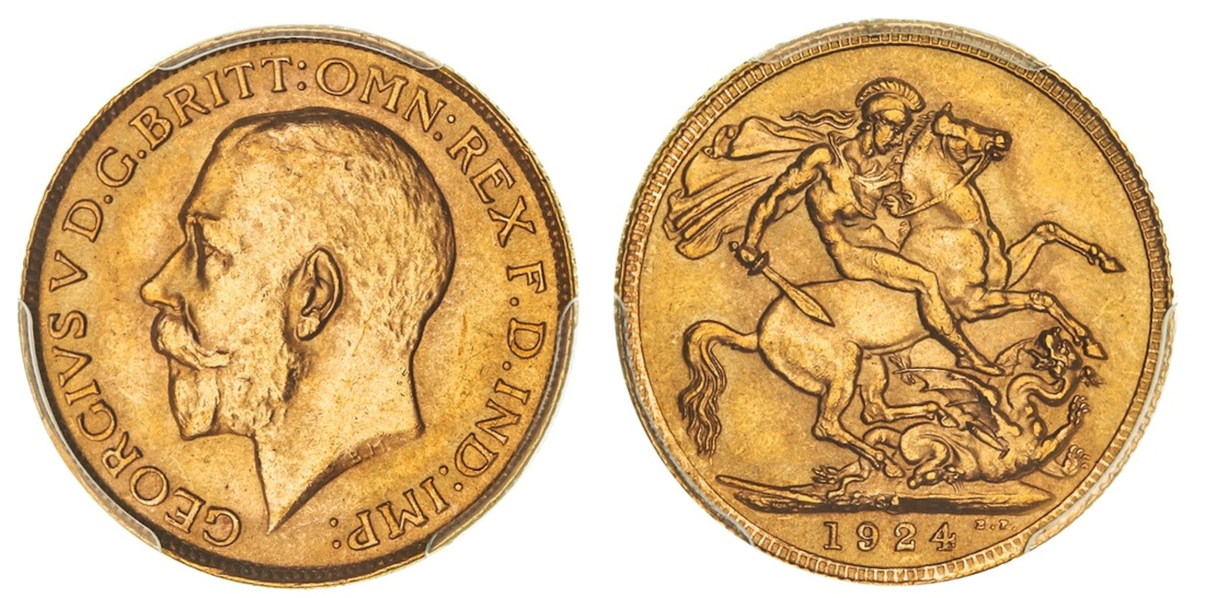 PCGS MS64 | South Africa, George V (1910-1936), Sovereign, 1924-SA