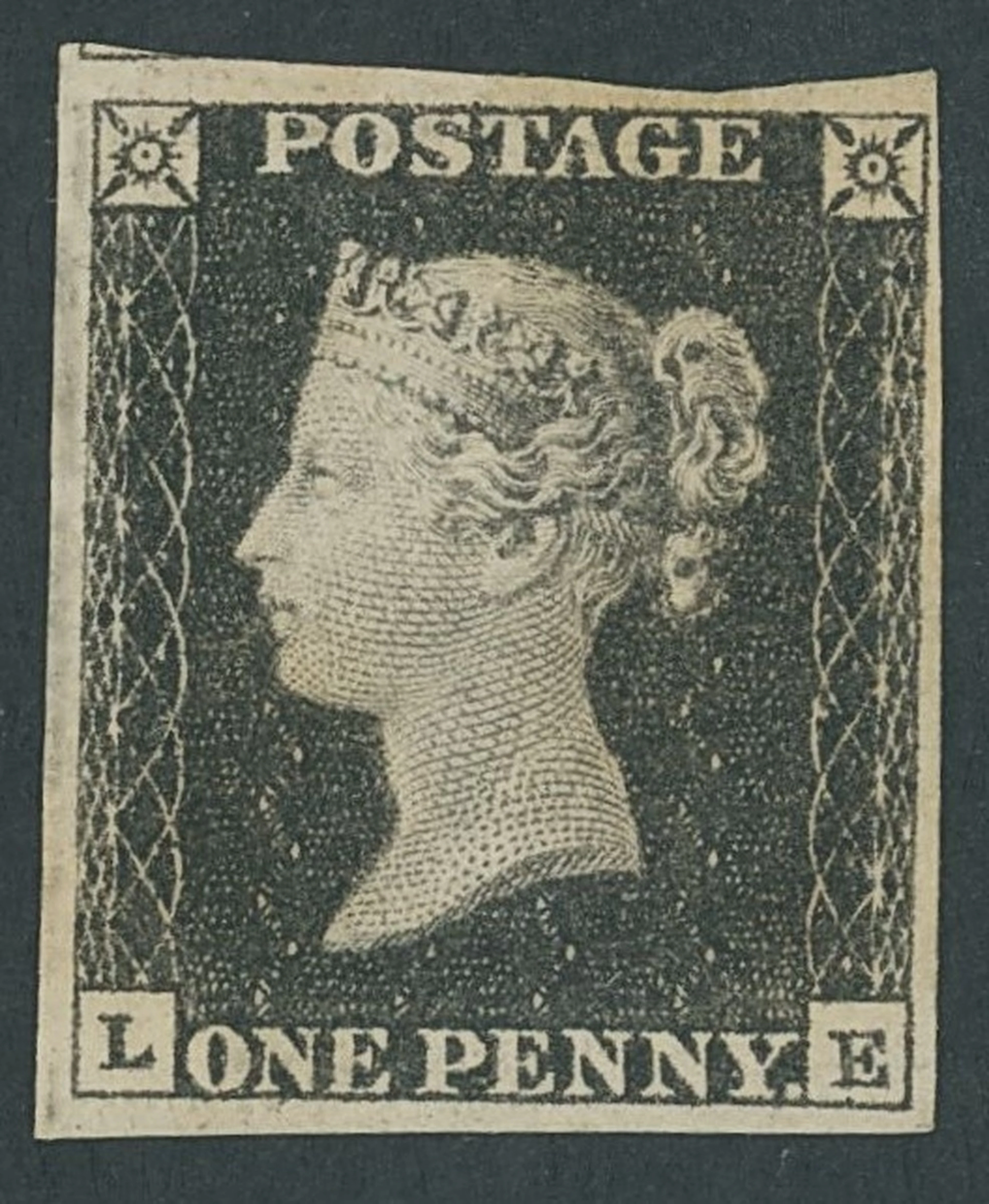 Great Britain 1840 One Penny Black Plate 1a LE, intense black, early
