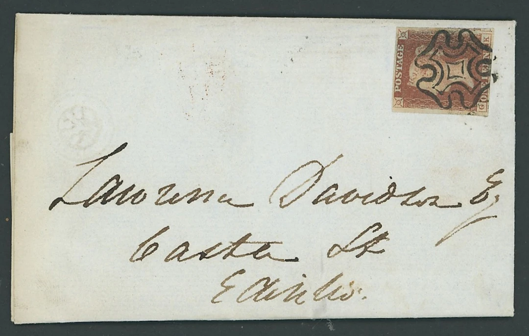 Great Britain 1841-53 One Penny Red-Brown "Black" Plates Plate 5: