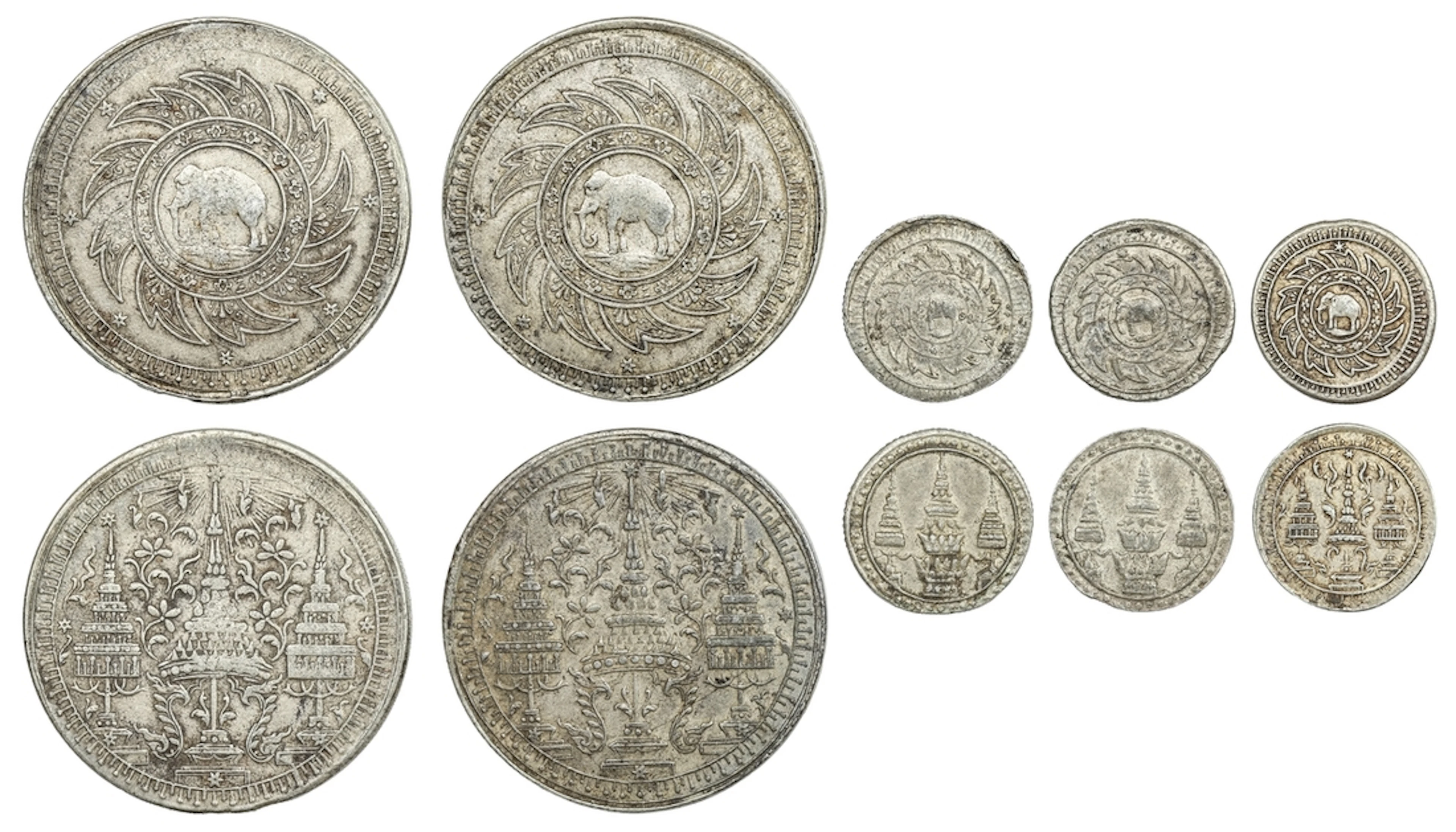 Thailand, Rama IV Mongkut (1851-1868), silver Baht (2), undated (c.1860)