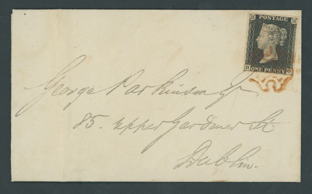 Great Britain 1840 One Penny Black Plate 7 HG, good to large margins