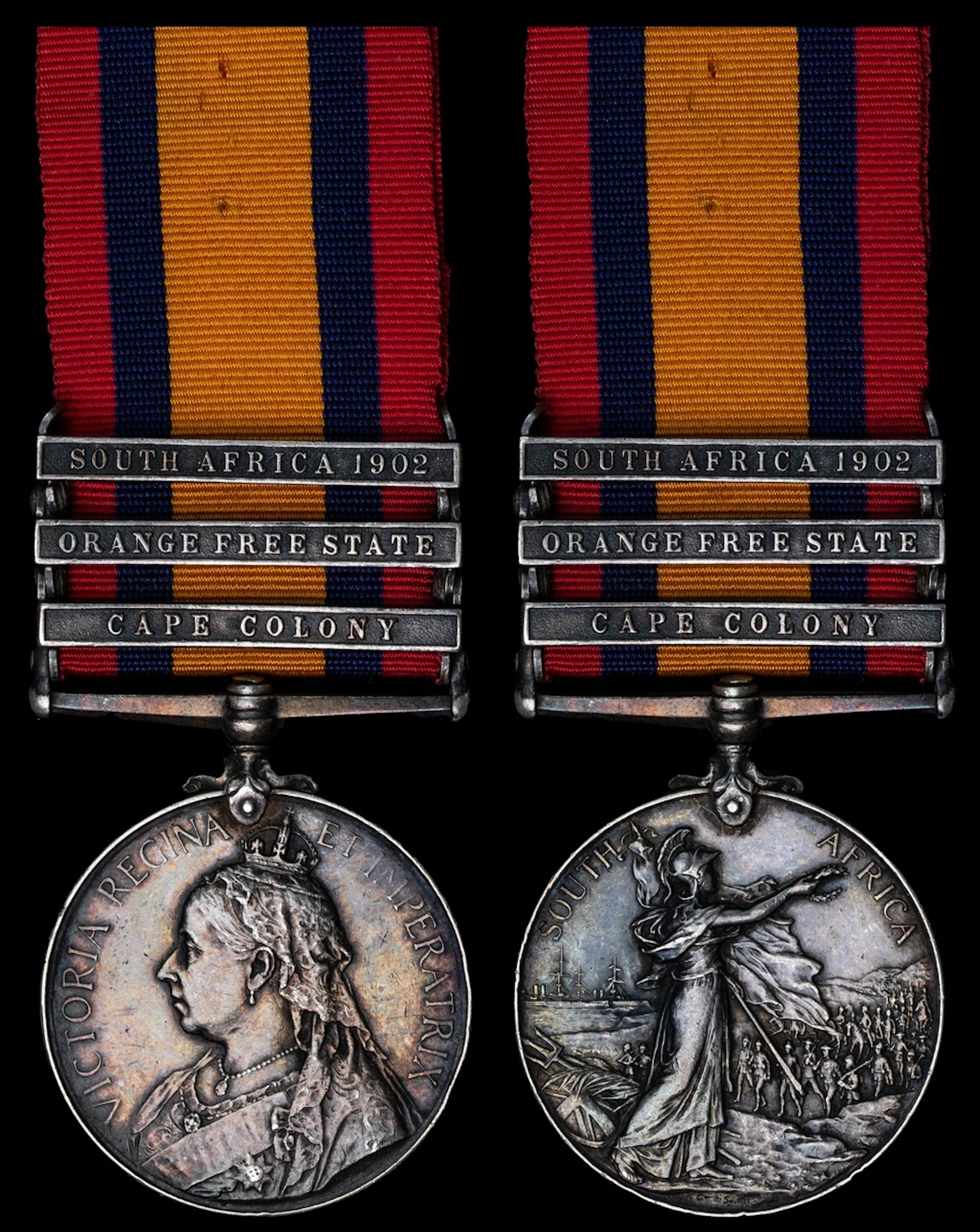 Queen's South Africa 1899-1902, 3 clasps, Cape Colony, Orange Free