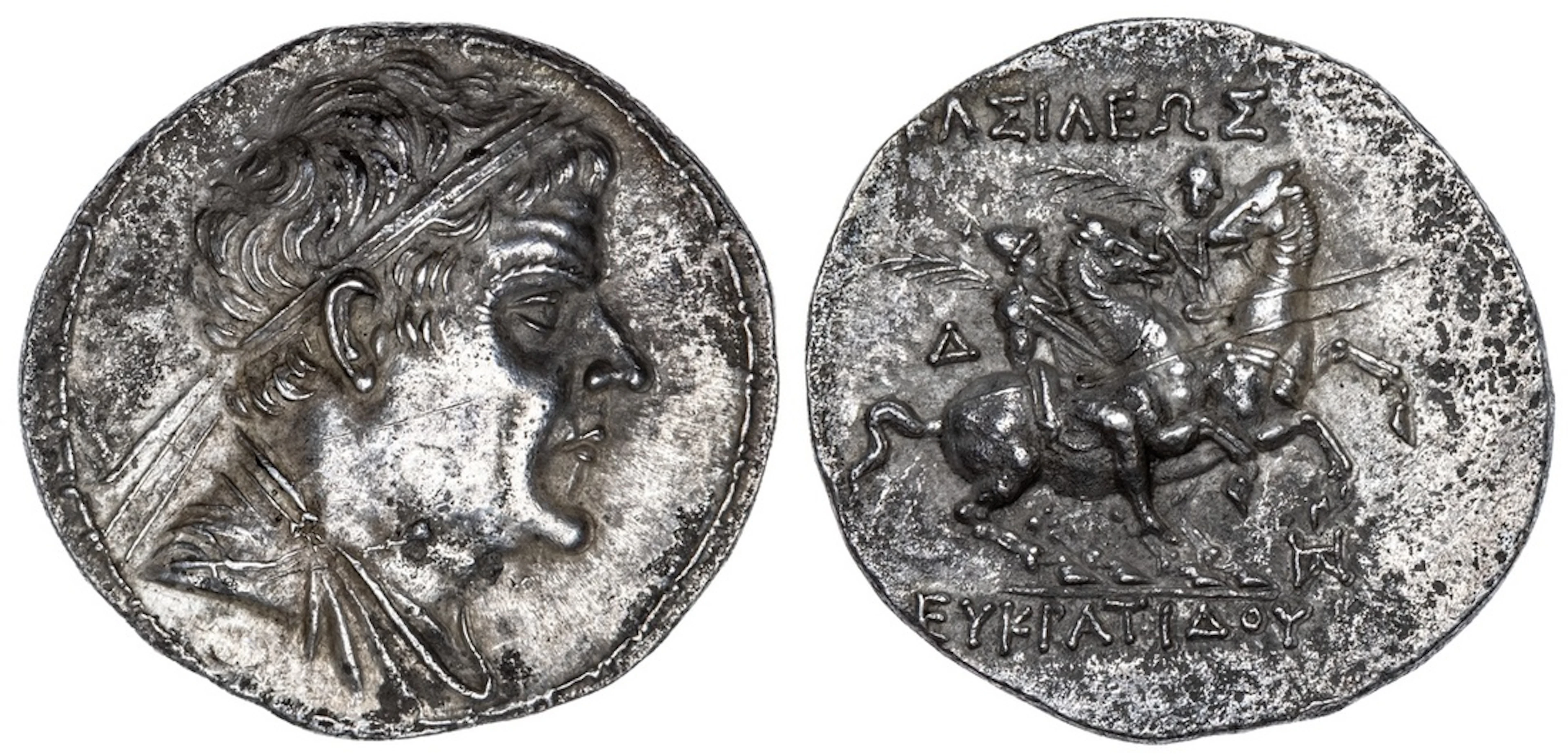 Kingdom of Baktria, Eukratides I (c. 172-145 BC), AR Tetradrachm