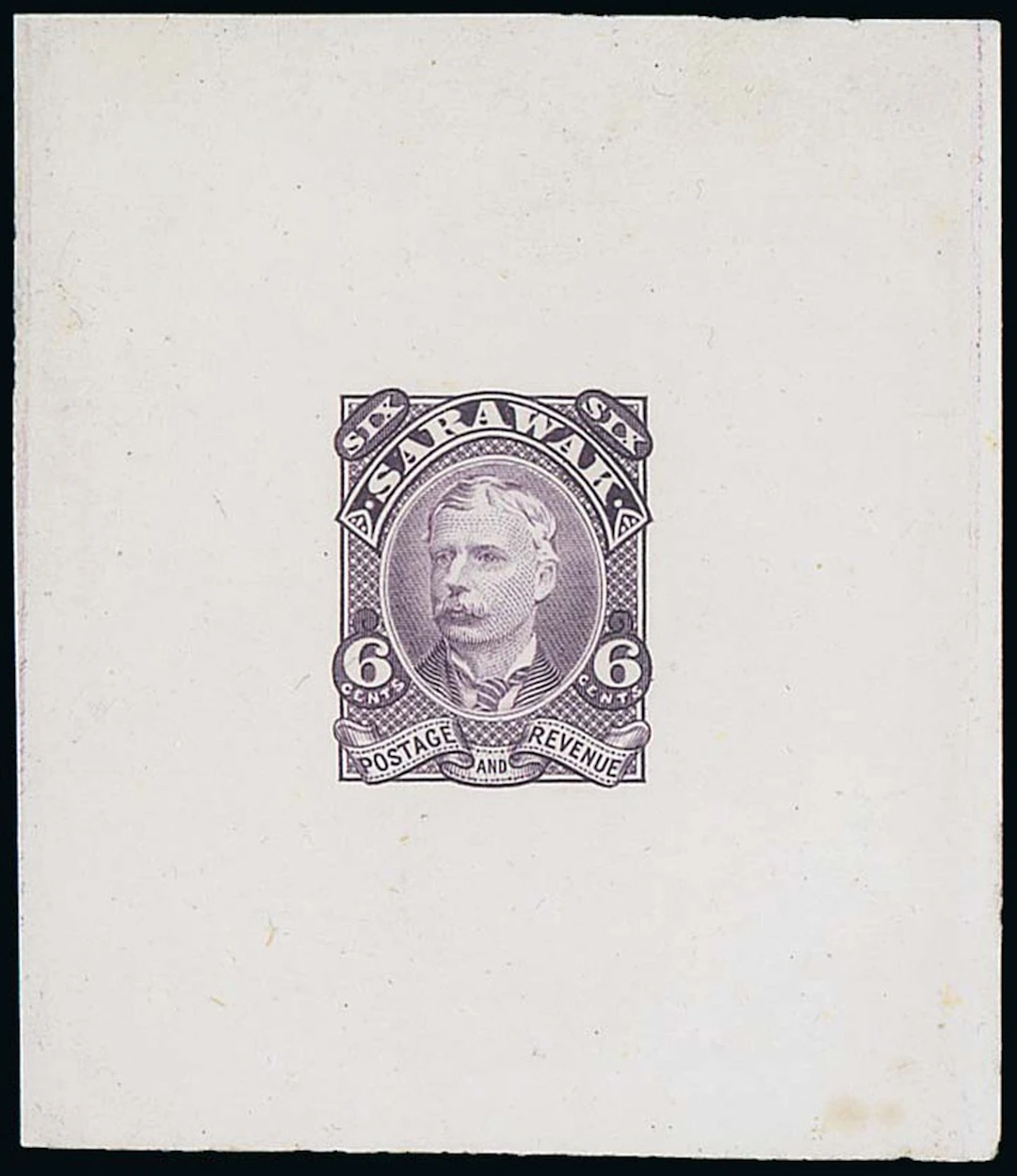 Sarawak 1895 Perkins Bacon Issue Die Proofs 6c. in violet (issued