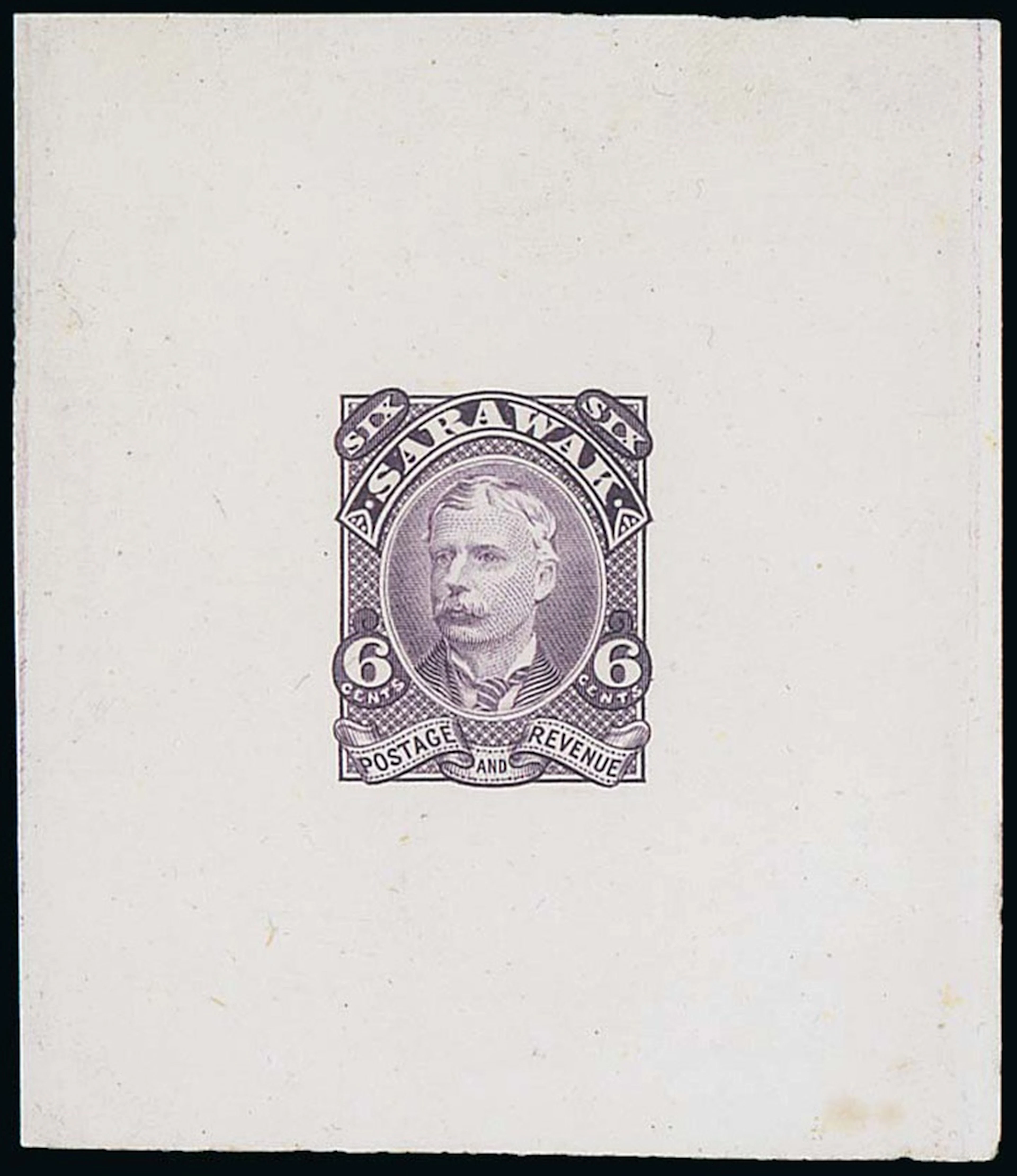 Sarawak 1895 Perkins Bacon Issue Die Proofs 6c. in violet (issued