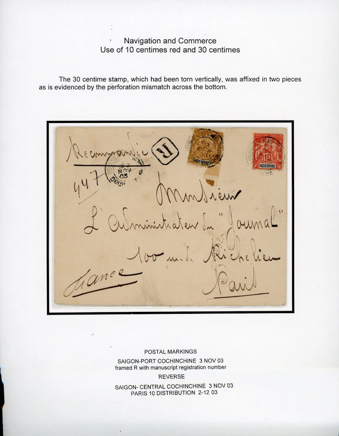 Indo-China French Indo-Chinese Post Office 1892-1900 Navigation and
