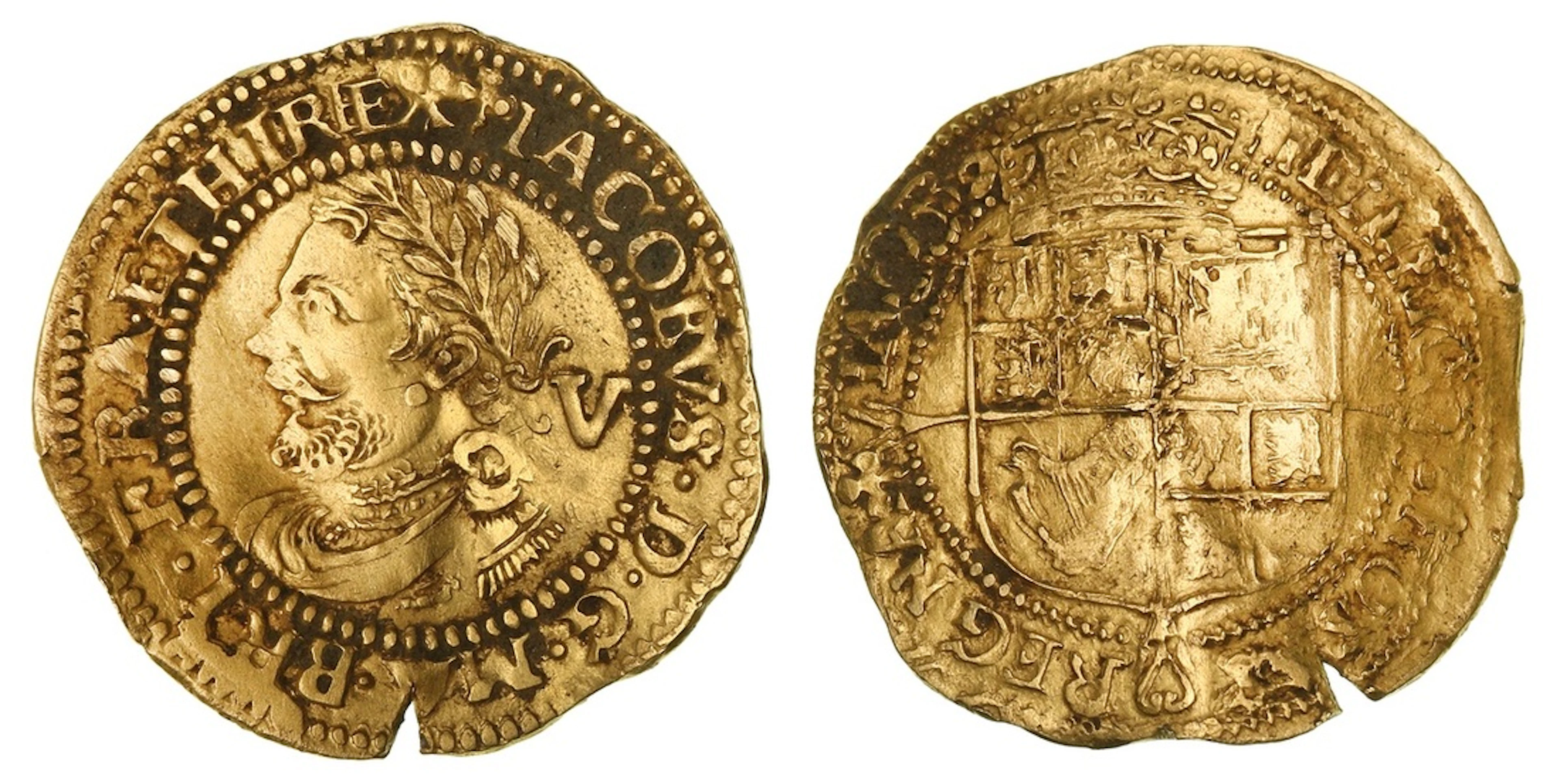 James I (1603-1625), Third Coinage, Quarter-Laurel, 18 June 1624 -