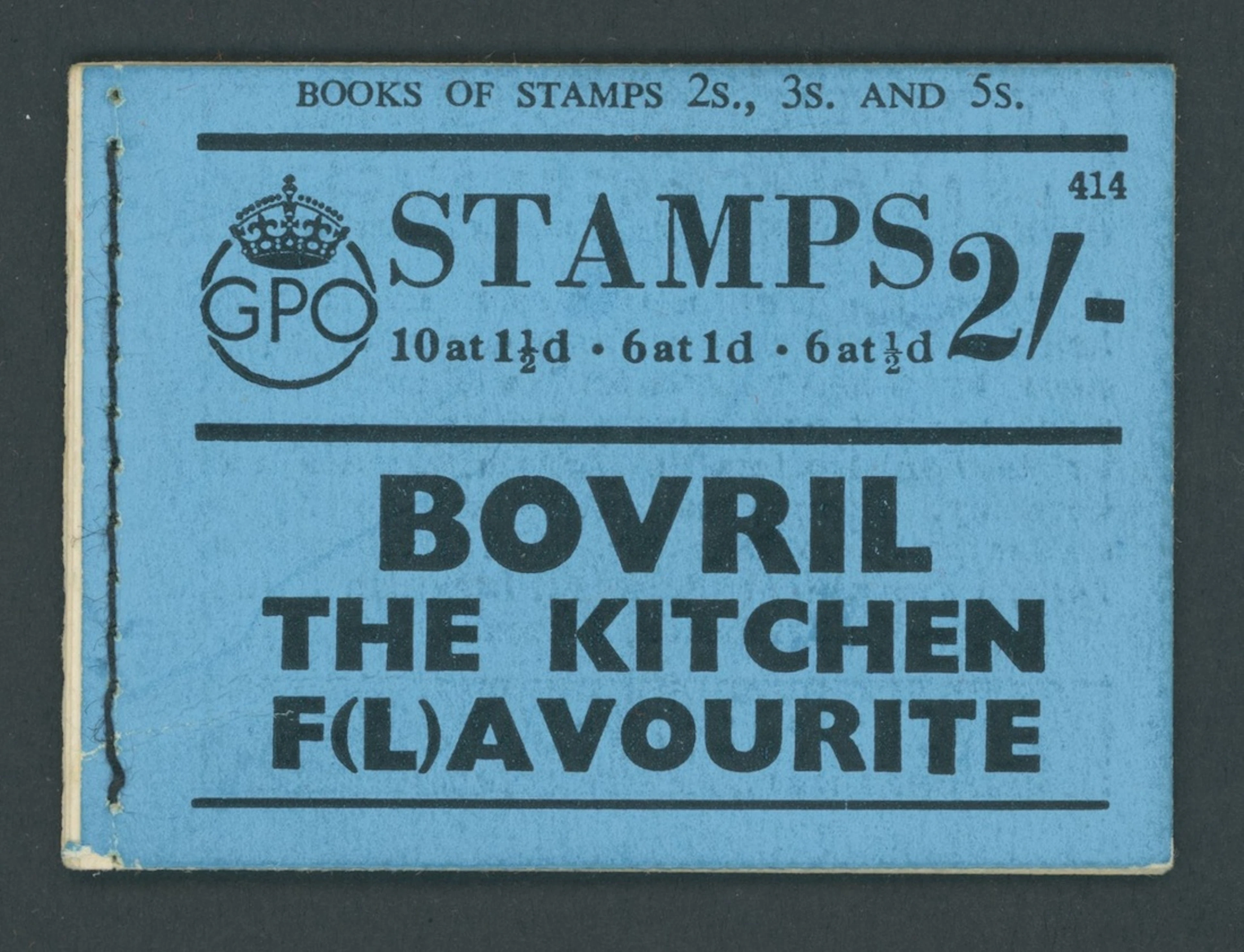 Great Britain King George VI Booklets 2/- black on blue with 1½d.