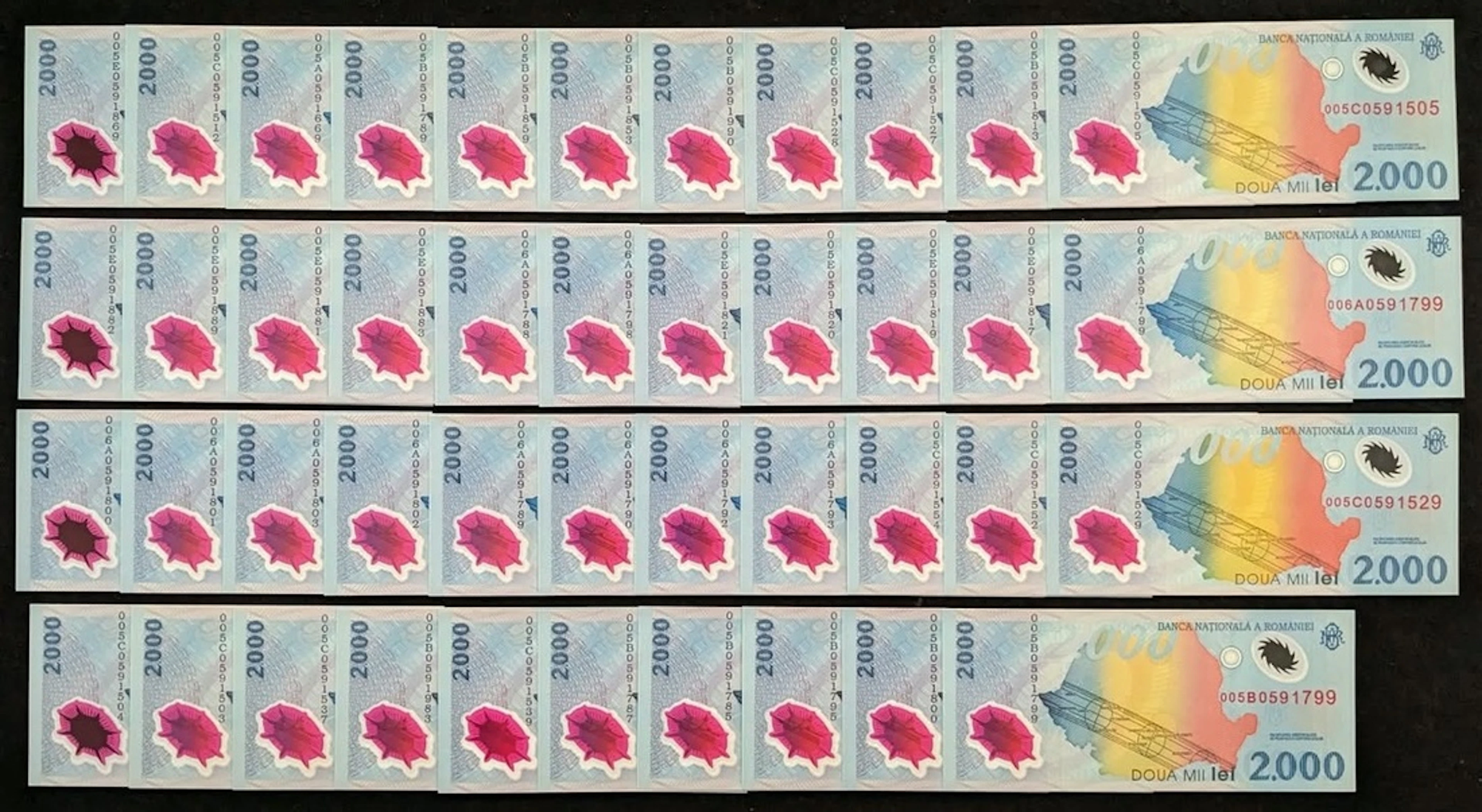 Romania, 2000 lei (43), 1999, (Pick 111)