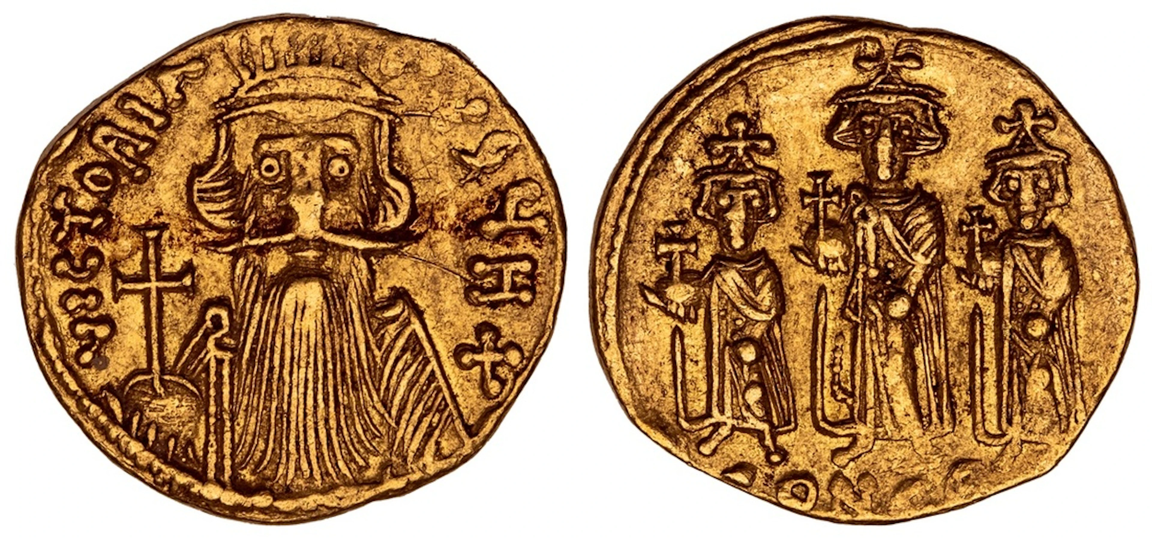 Byzantine Empire, Constans II (641-668), AV Solidus, 7th Officina