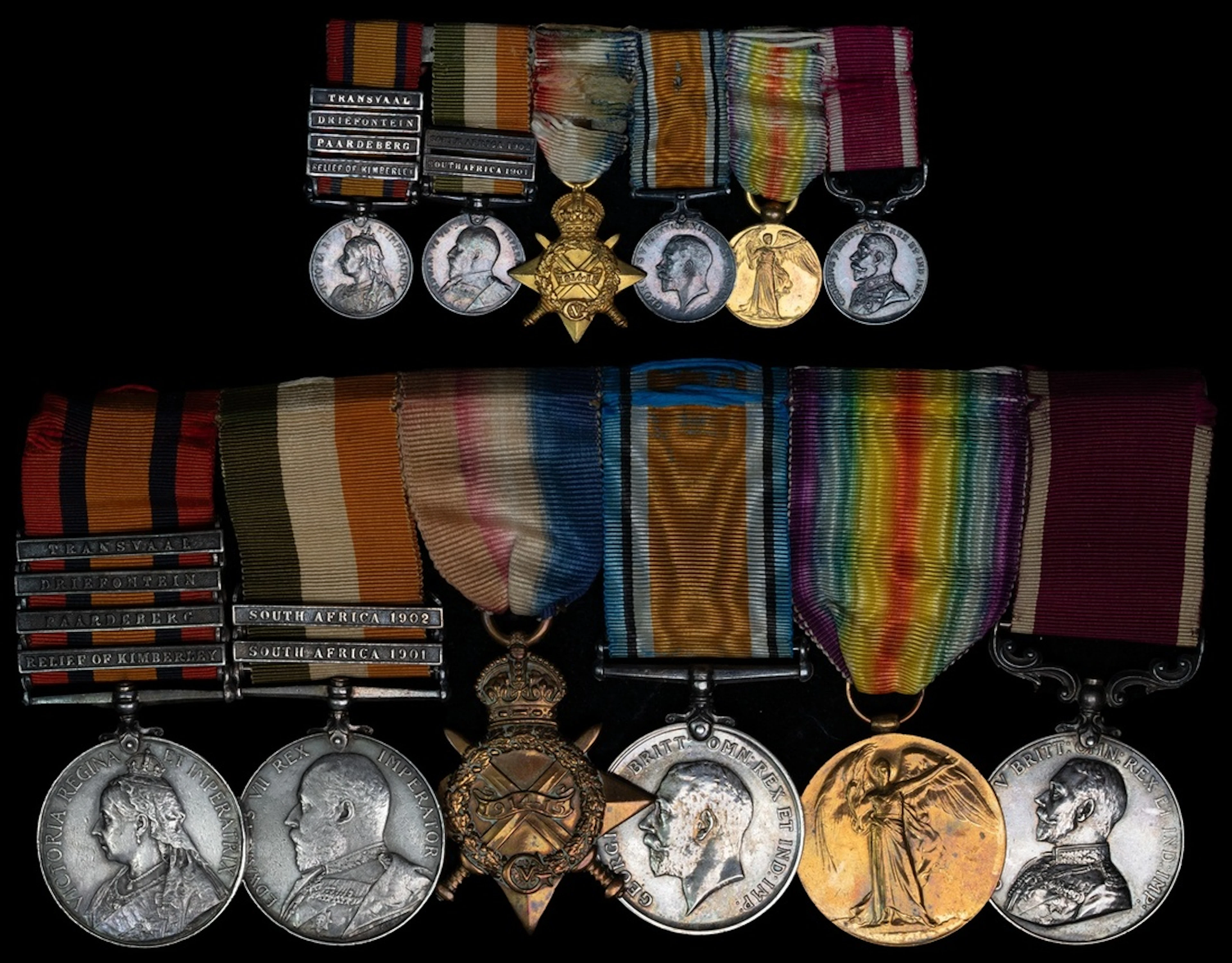 The Boer War and Great War campaign group of six awarded to Captain