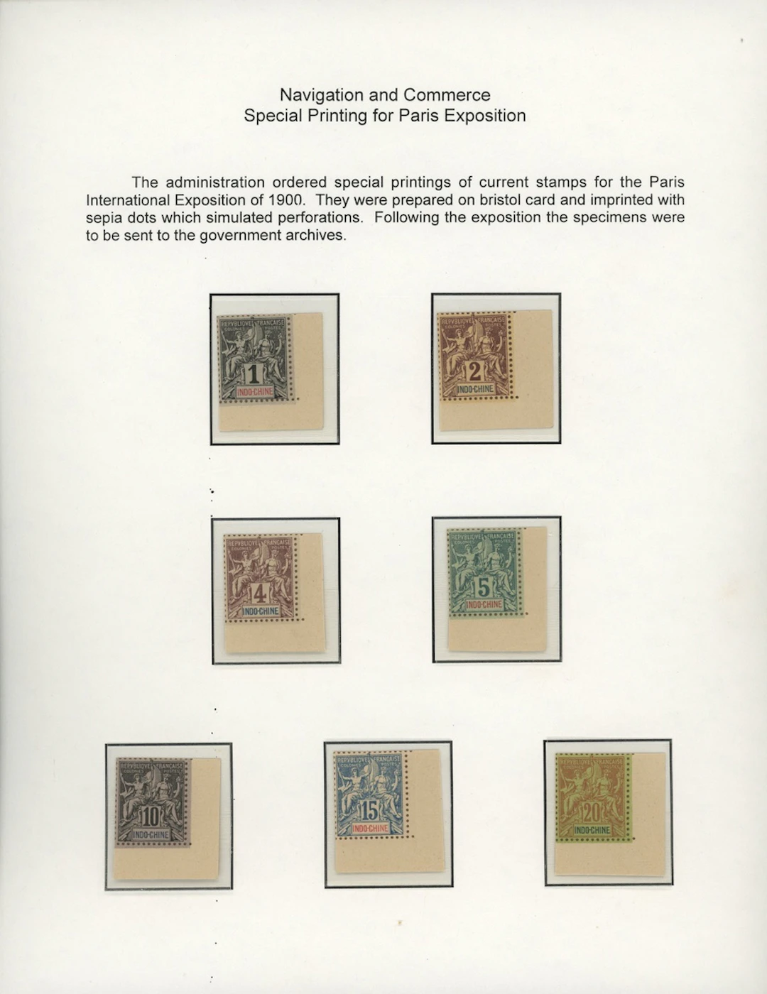 Indo-China French Indo-Chinese Post Office 1892-1900 Navigation and