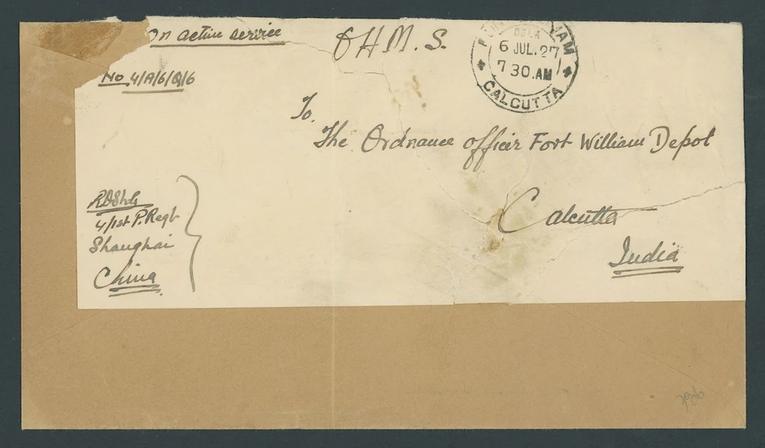 Hong Kong Covers and Cancellations Shanghai Defence Force 1927 (9