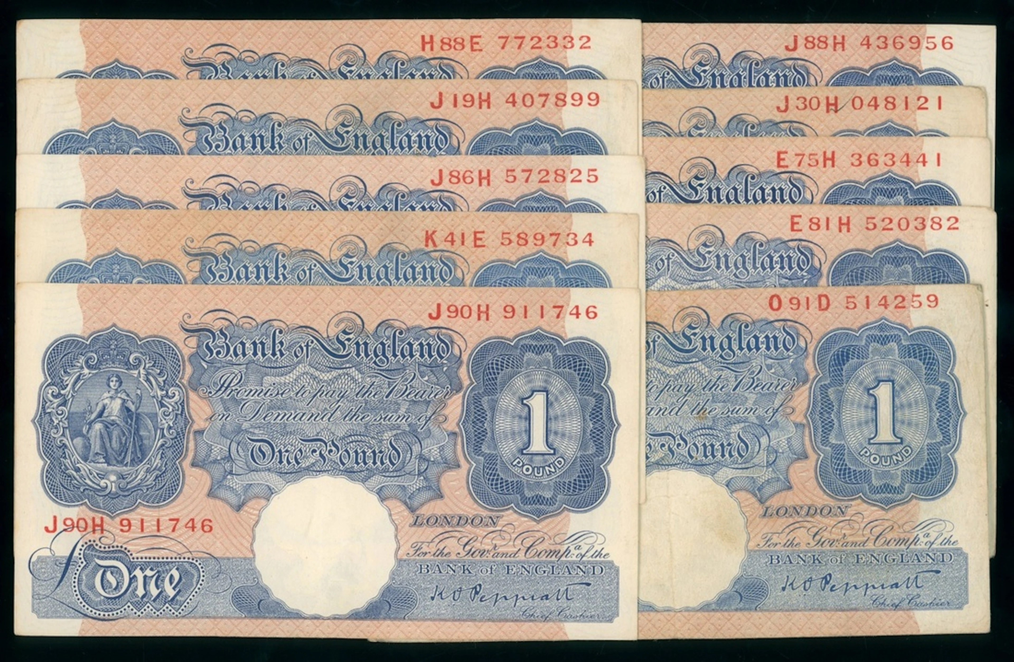 Bank of England, Great Britain, £1 (10), ND (1940), (EPM B249)