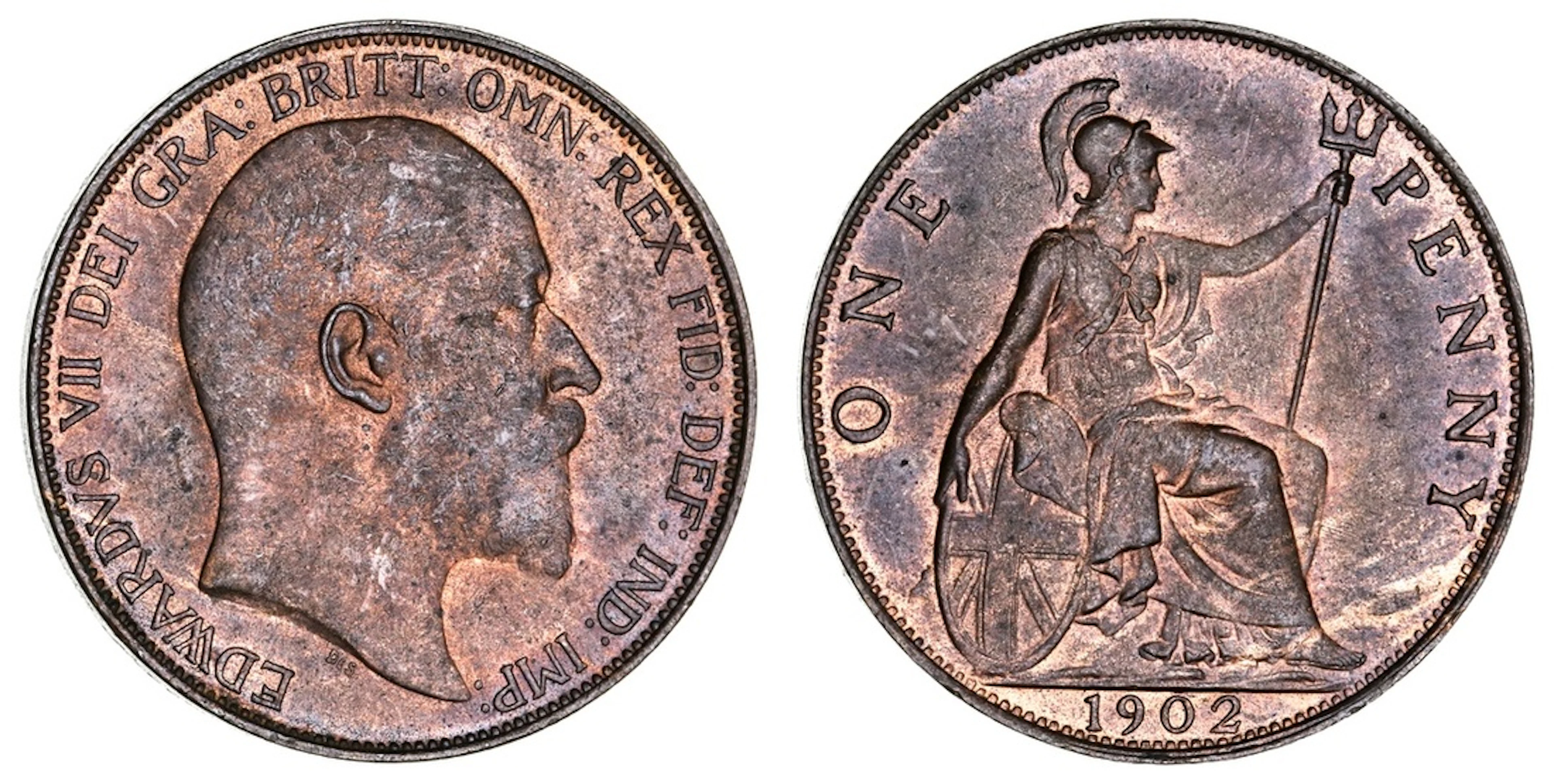 NGC MS63 BN | Edward VII (1901-1910), Penny, 1902 [1 + B], bare head