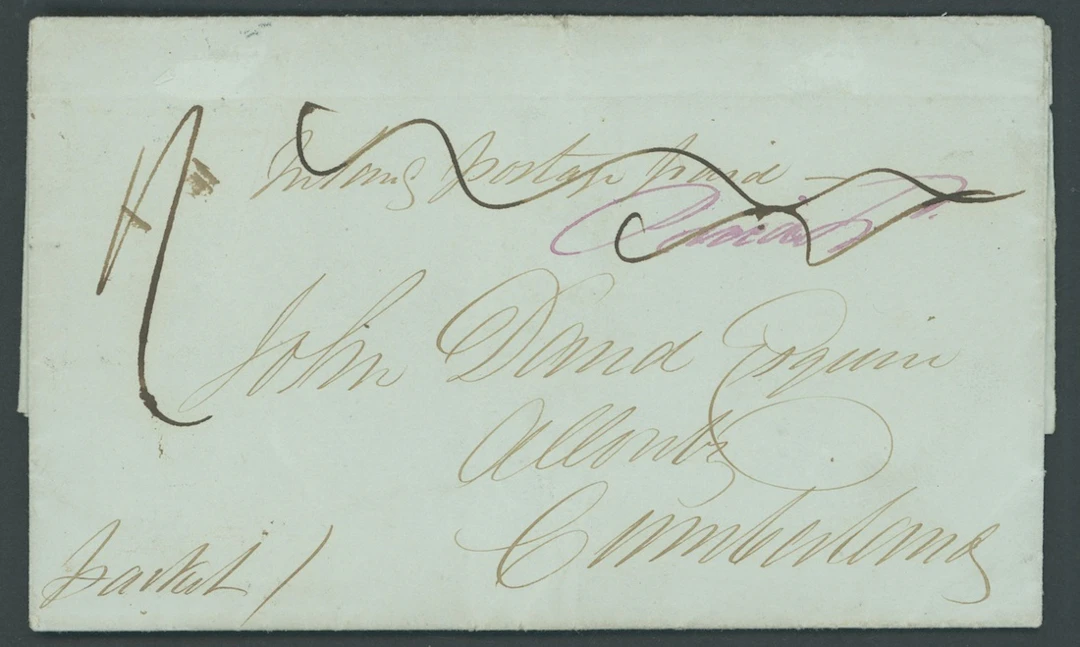 Jamaica Early Letters and Handstamps 1843 (8 Sept.) entire letter