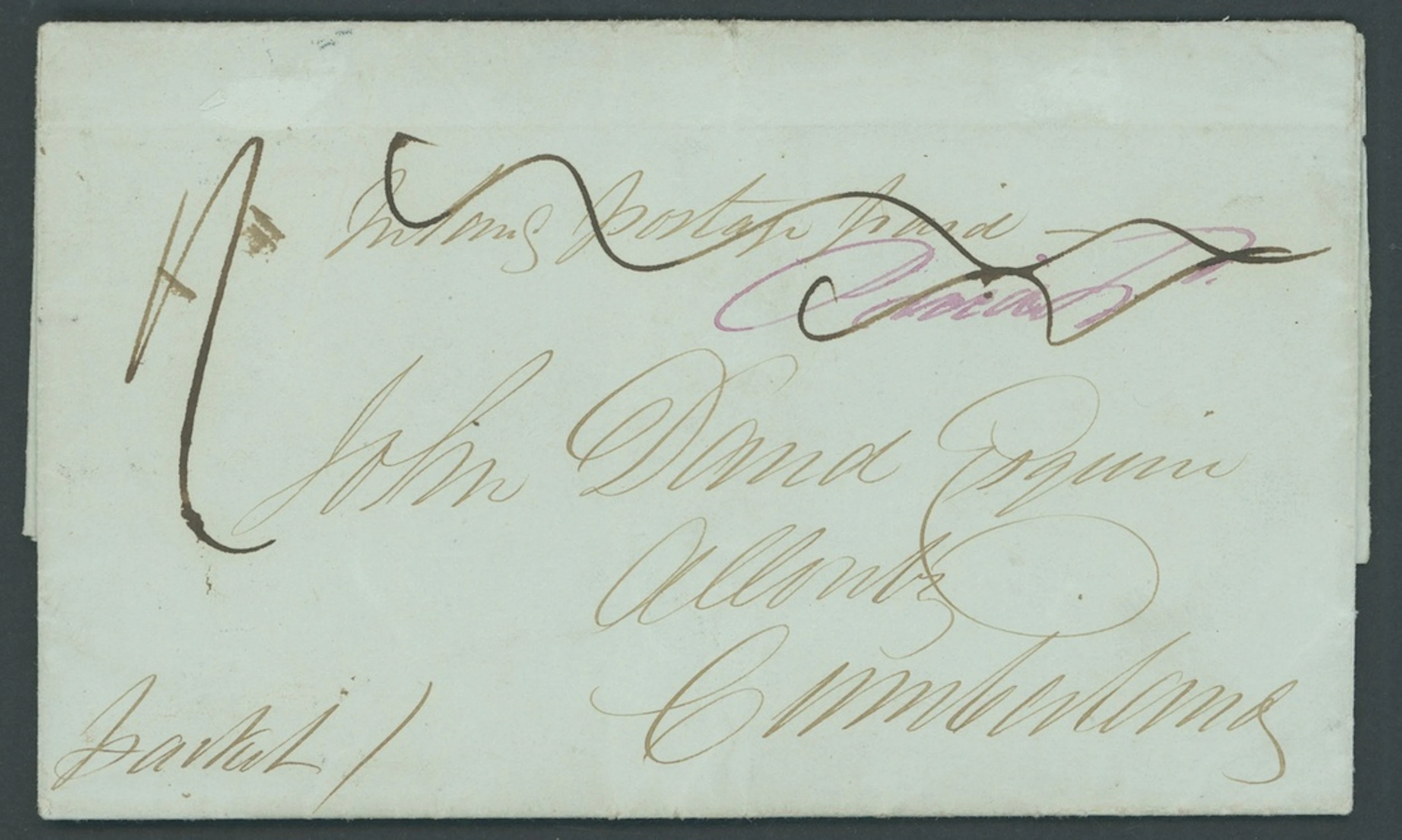 Jamaica Early Letters and Handstamps 1843 (8 Sept.) entire letter