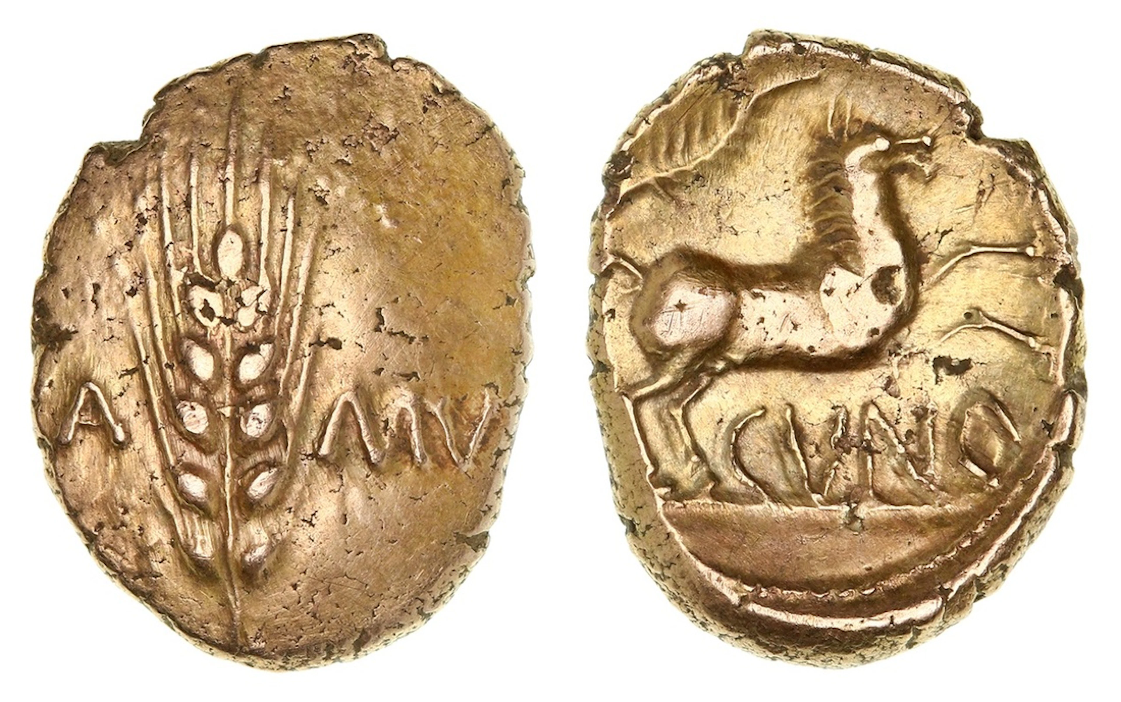 Iron Age Britain, Catuvellauni, Cunobelin (AD 9-40), AV Stater, 'Wild