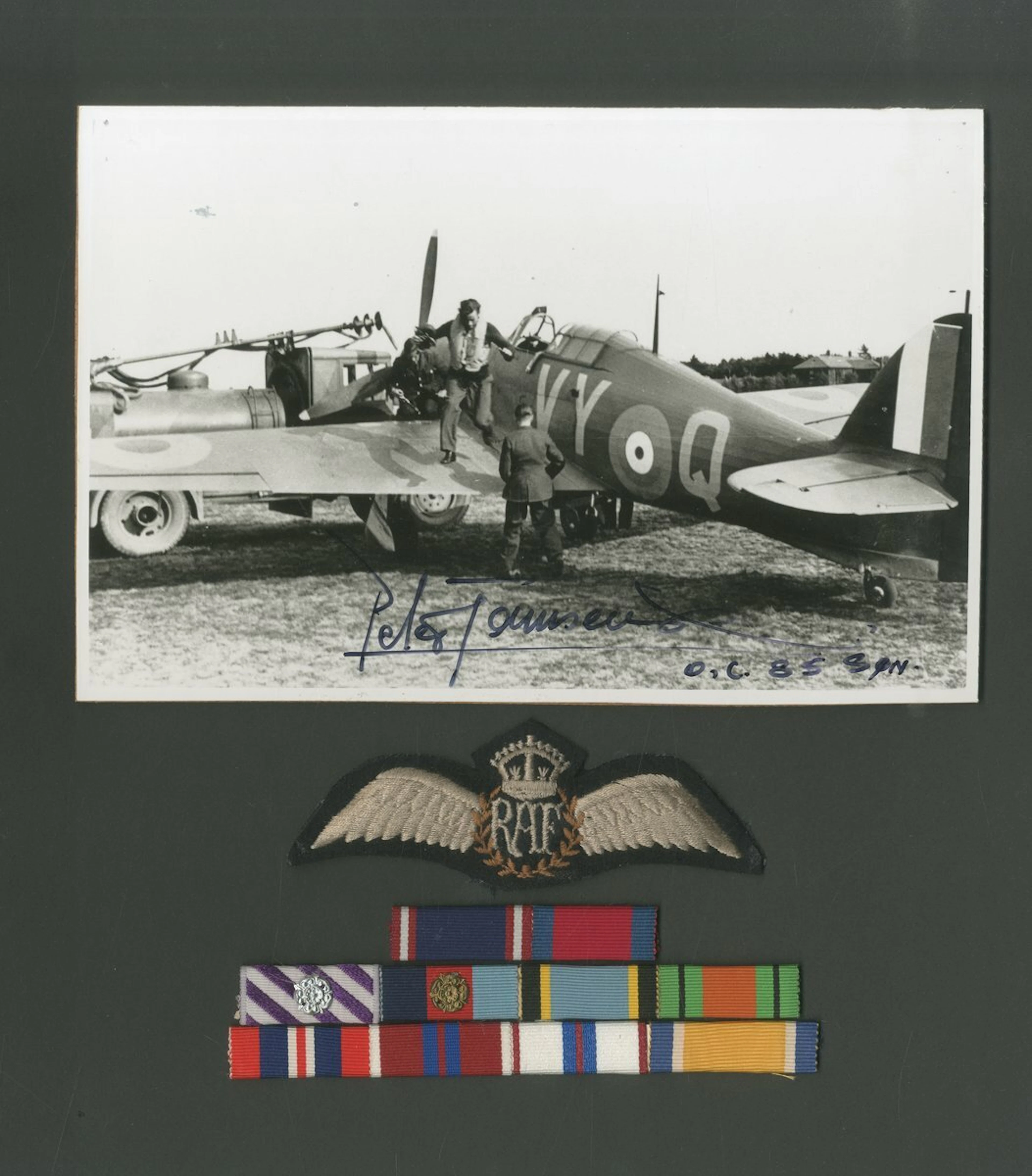 A signed photograph of Group Captain P. W. Townsend, C.V.O., D.S.O.