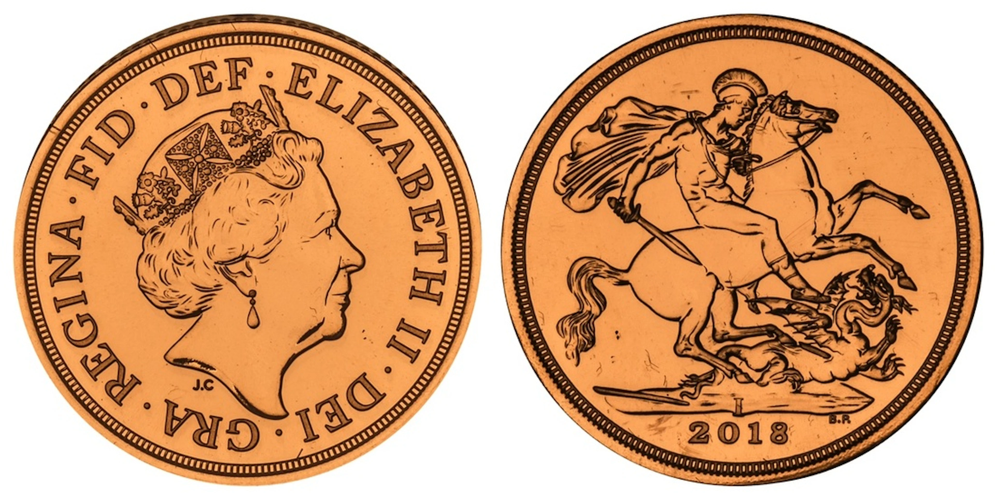 India, Elizabeth II (1952-2022), Commemorative Sovereign, 2018-I [MMTC-PAMP